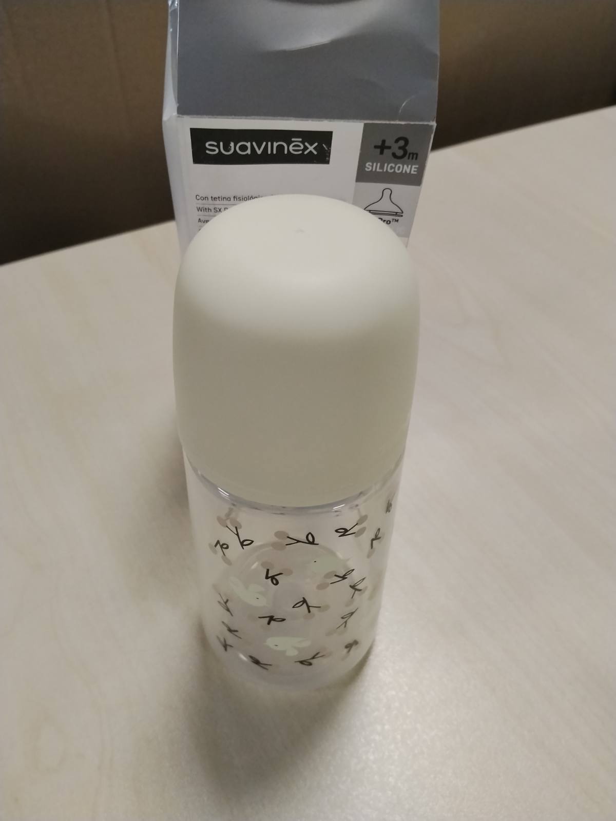 308083 - SUAVINEX Shishe Anti-Kolik 270ml me Thithë Silikoni Symmetrical SX Pro, Rrjedhje Mesatare (M), për Lëngje me Dendësi Mesatare, Bebe 3+ Muaj
