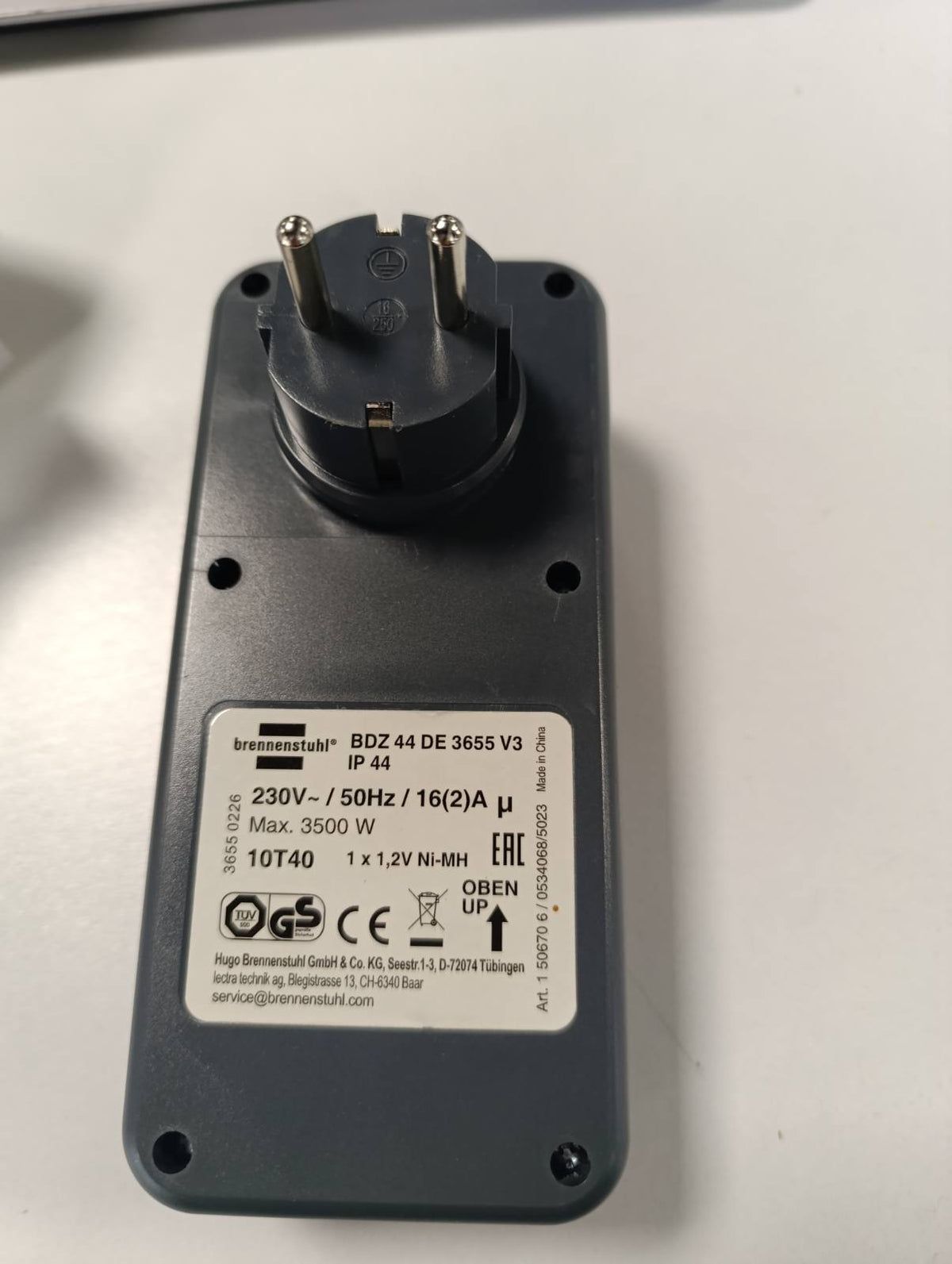 314941 - BRENENSTUHL Ndërprerës Kohor Javor Dixhital IP44, Antracit, Kapacitet: 16A, Voltazhi: 230V
