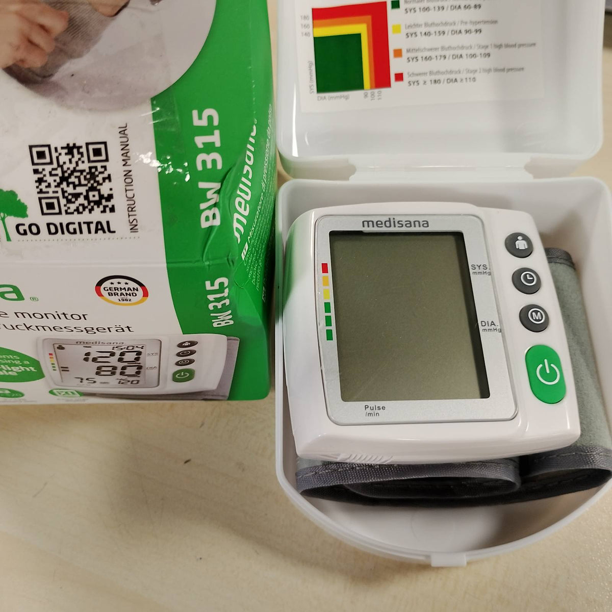 303281 - MEDISANA BW 315 Monitor i tensionit të gjakut për kyçin e dorës
