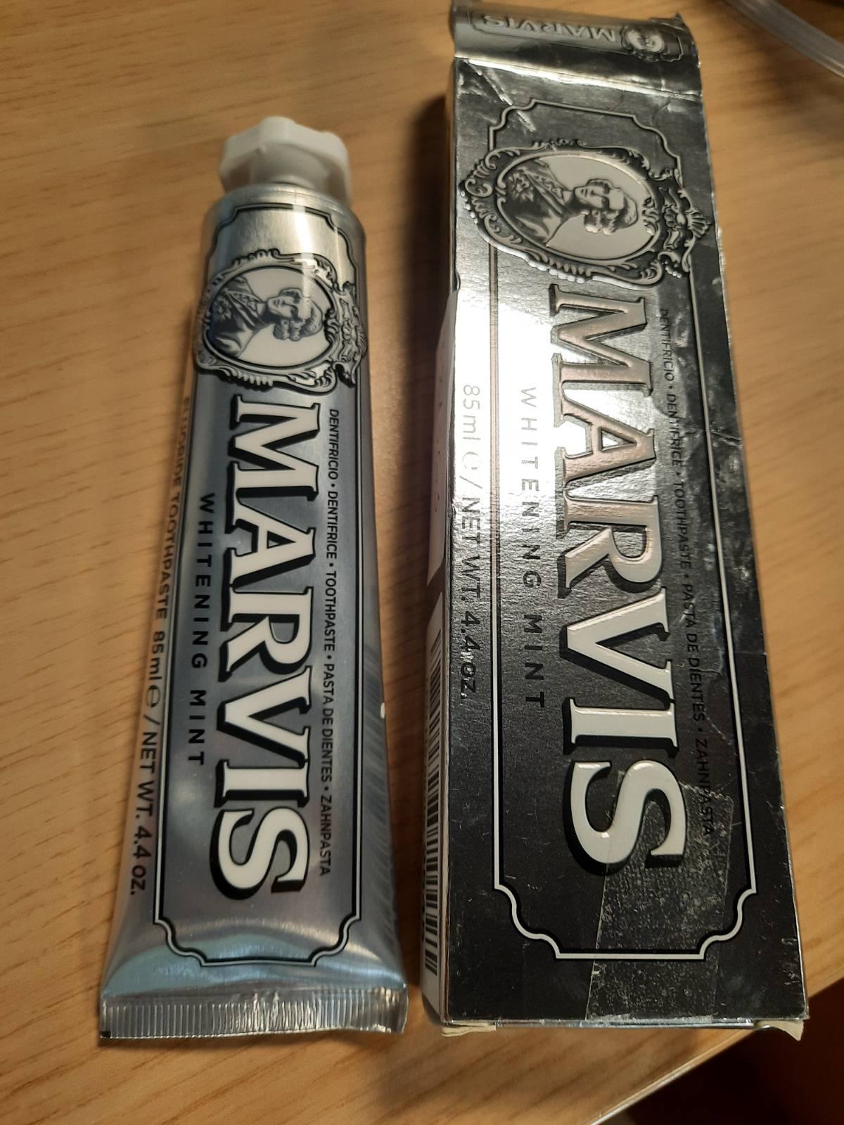 321565 - MARVIS Pastë dhëmbësh zbardhuese me mente, 85ml, Xhel dhëmbësh zbardhues natyral, Pastë dhëmbësh freskuese