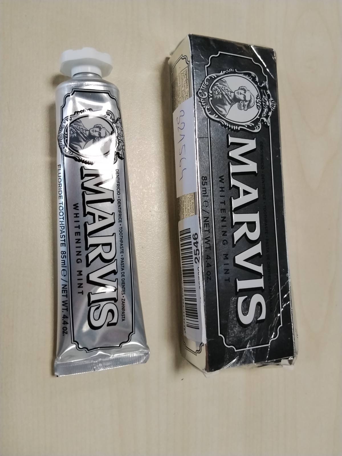 321564 - MARVIS Pastë dhëmbësh zbardhuese me mente, 85ml, Xhel dhëmbësh zbardhues natyral, Pastë dhëmbësh freskuese