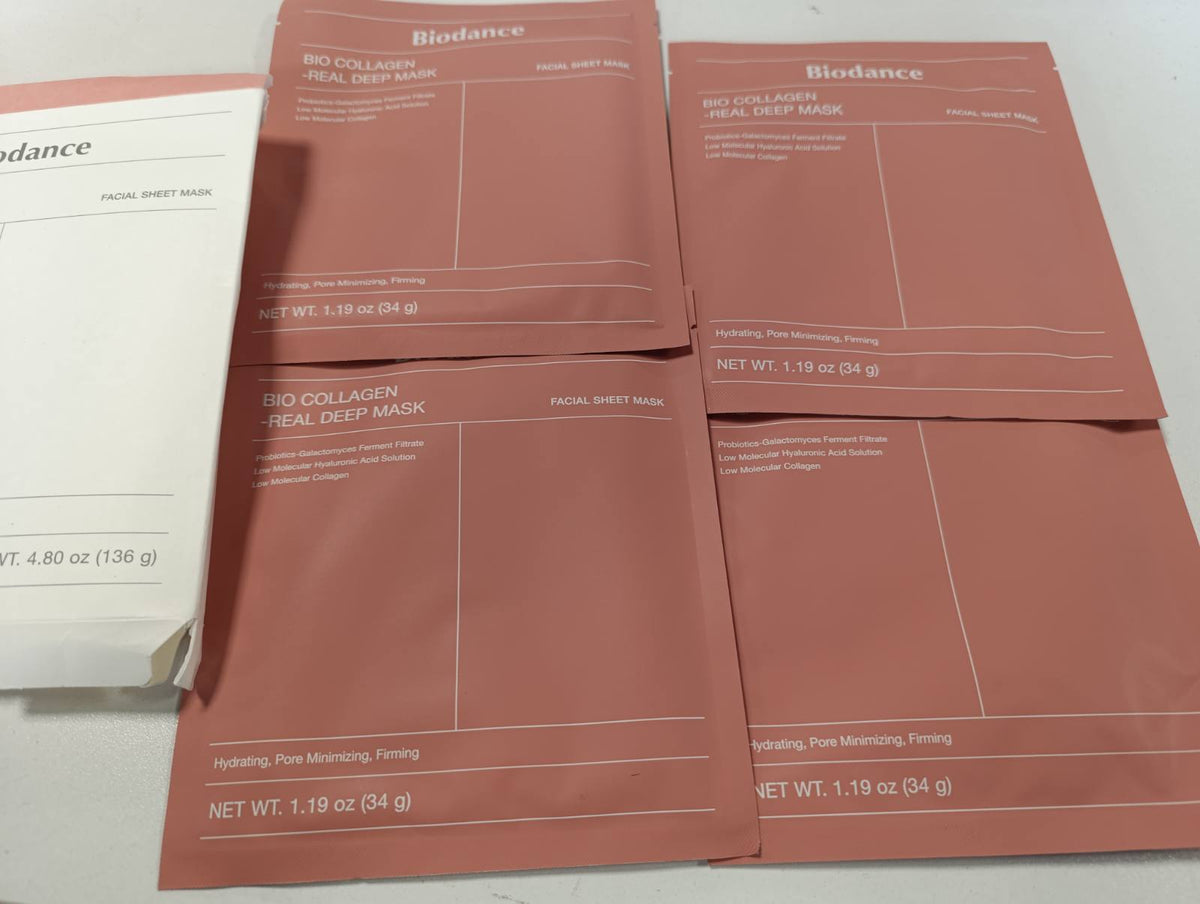 302442 - BIODANCE Maska Bio-Collagen Real Deep, Pako me 4, Maskë për Fytyrën, Rafinim i Poreve, Trajtim i Rrudhave