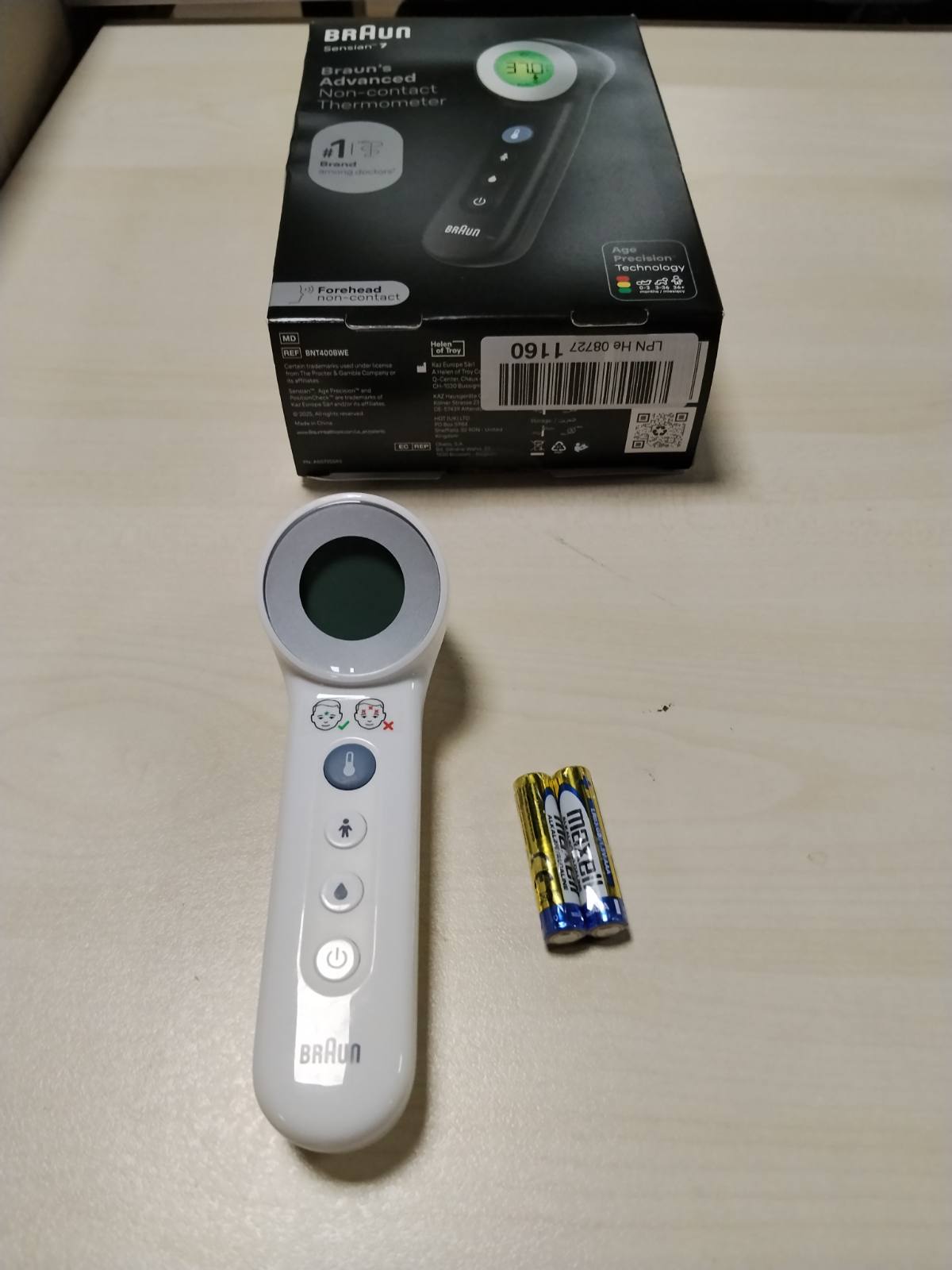 301868 - BRAUN Termometër Healthcare BNT400EE pa prekje + me prekje | Saktësi moshe