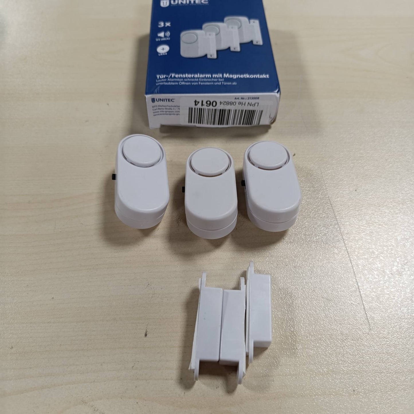 289347 - UNITEC Set alarmi për dritare dhe derë me 3 pjesë me kontakt magnetik