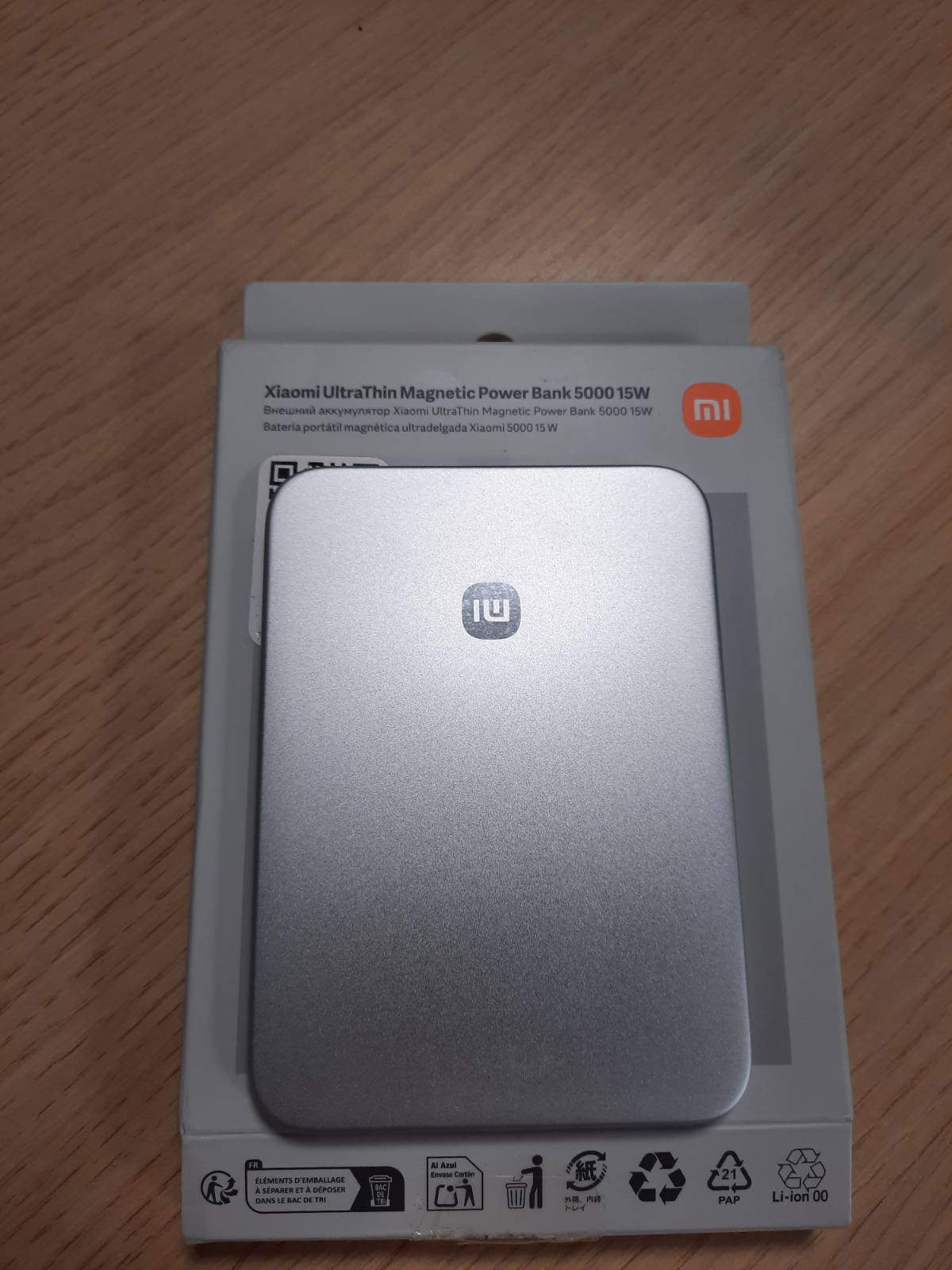 309655 - XIAOMI Banka e energjisë magnetike ultra e hollë 5000mAh, 15W Glacier Silver