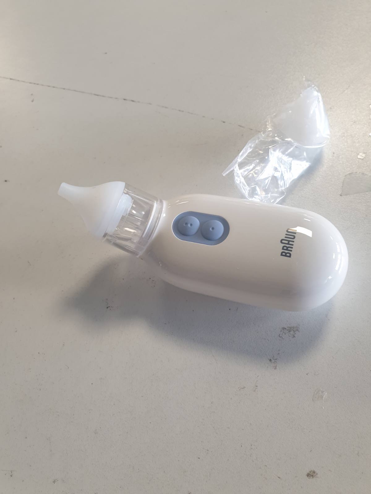 275372 - BRAUN Aspirator Nazal BNA100 | Dekongjestant për Mukusin | Thithje Elektrike | 2 Nivele Thithjeje | 2 Madhësi Maje | I përshtatshëm për të Porsalindur, Foshnje dhe Fëmijë | I sigurt për lavastovilje