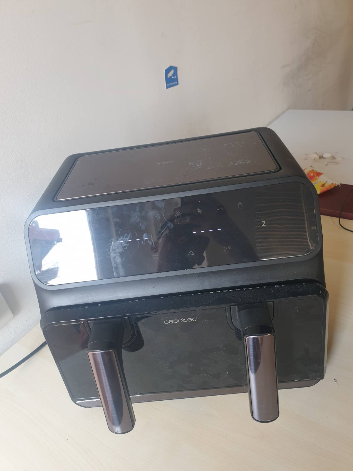 320786 - CECOTEC Fritezë ajri dixhitale Cecofry Advance 9000 me dritare, 9L, 2200W, dietike, ndarëse e lëvizshme në mur, temperaturë e dyfishtë 60-200ºC, dritare, teknologji PerfectCook