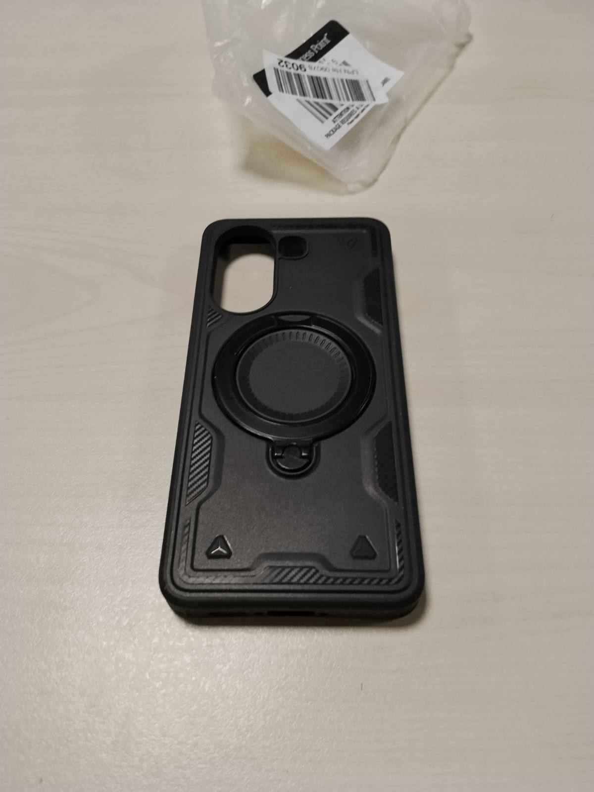 305625 - MBULESE PANXCASE për Xiaomi Poco X7 Pro 5G - Mbajtëse unaze metalike ushtarake, mbrojtëse magnetike ushtarake që rrotullohet 360°, rezistente ndaj goditjeve (e zezë)