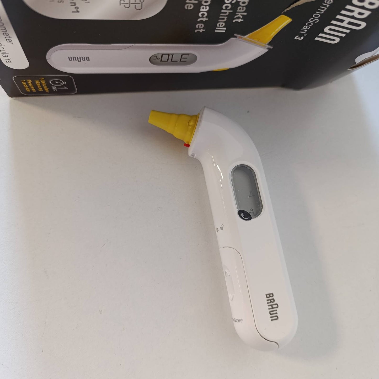 289927 - BRAUN Termometër Veshi ThermoScan 3 IRT3030 | Matje e shpejtë 1-sekondëshe | Ekran dixhital | I përshtatshëm për foshnje dhe fëmijë të vegjël
