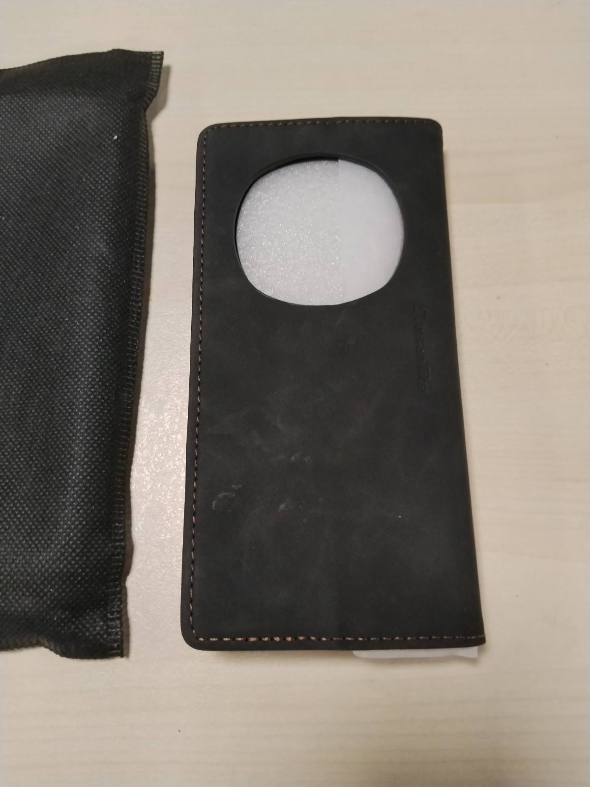 305504 - CRACEDILY Mbrojtëse për Honor Magic 7 Pro, mbulesë mbrojtëse prej lëkure PU premium, mbrojtëse portofol me rrota, ngjyrë e zezë