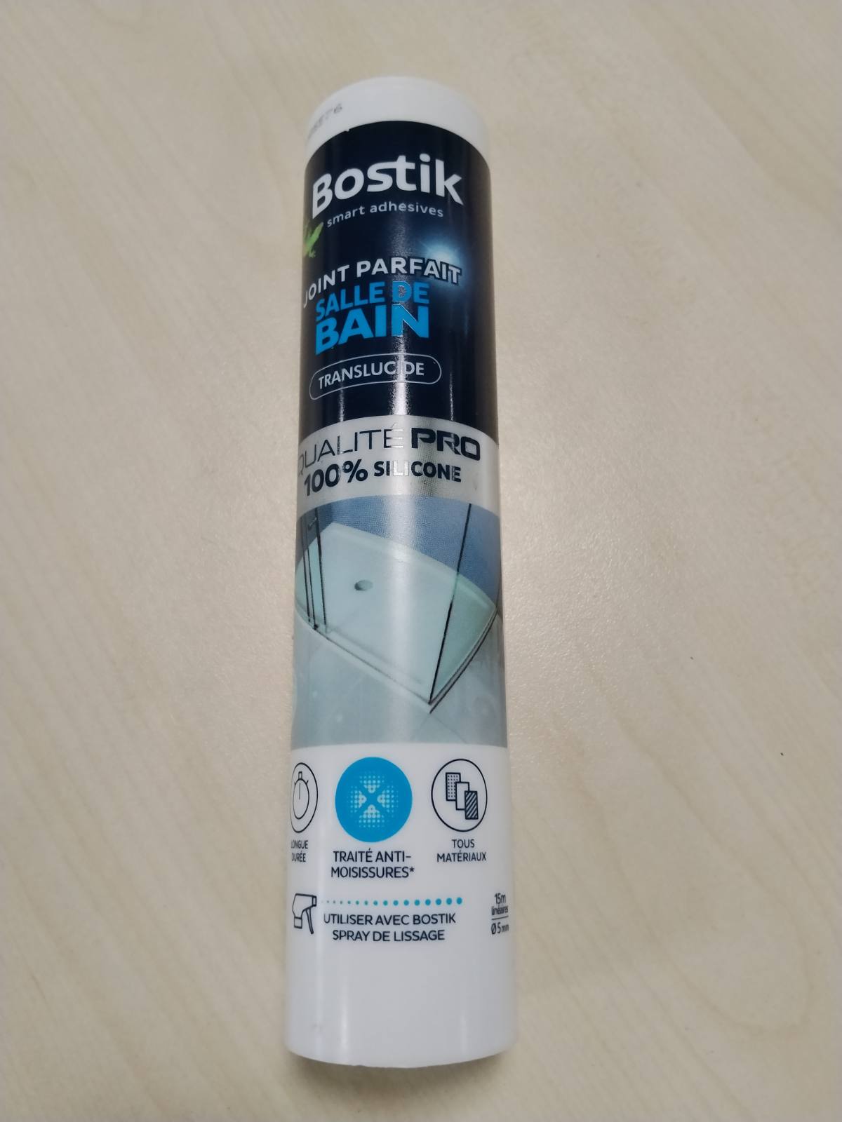 322707 - BOSTIK Perfect Sealant për Banjo – Izolon të Gjitha Materialet – I Trajtuar Kundër Mykut – Qëndrueshmëri e Gjatë – Formulë 100% Silikon – Ngjyra: Transparente – 280 ml