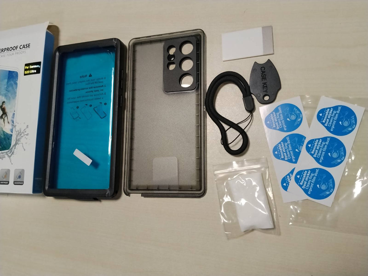 305389 - COZYCASE Mbështjellëse Top, rezistente ndaj goditjeve, IP68, e papërshkueshme nga uji 360 gradë për Samsung Galaxy S23 Ultra