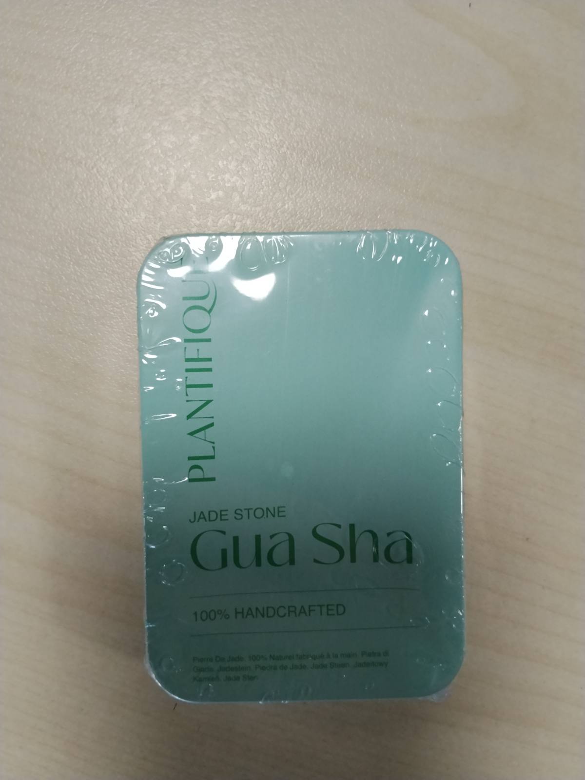 321989 - PLANTIFIQUE Gua Sha për fytyrën dhe trupin, me gur të vërtetë xhade, mjet masazhi për fytyrën, ide dhuratë kundër plakjes