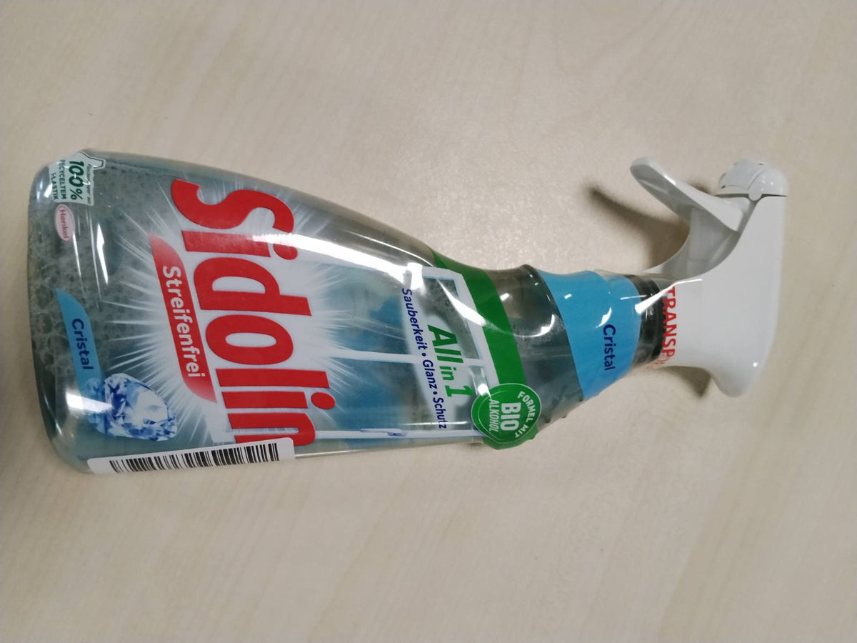 297817 - SIDOLIN Pastrues Xhami Streak-Free All in 1 Cristal, 500 ml, Bio-alkool, 100% plastikë e ricikluar