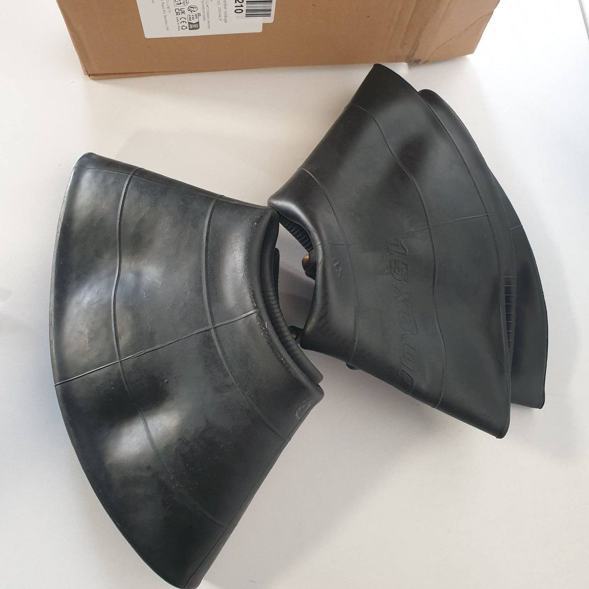 335383 - LAOYE 2x Tub i Brendshëm 15x6.00-6, Valvul Bërryli Tr-87, për Makinë Kositëse, Rimorkio, Karrocë Dore
