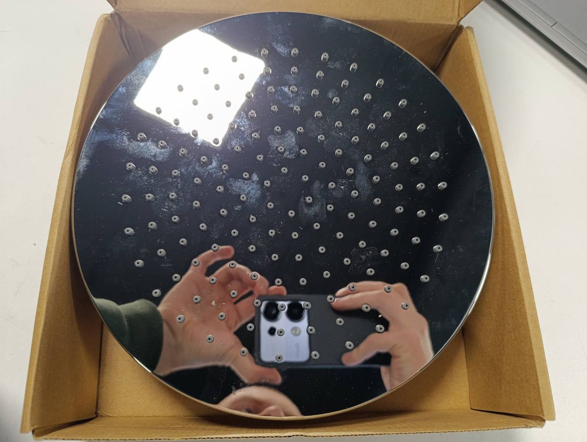 313340 - AIQINU KOKË DUSHI PREJ ÇELIKU INOX, KOKË DUSHI SHIU, KOKË DUSHI E FIKSUAR, KURSIM UJI DHE PRESION I LARTË, 24.5 CM / 9.6 INÇ