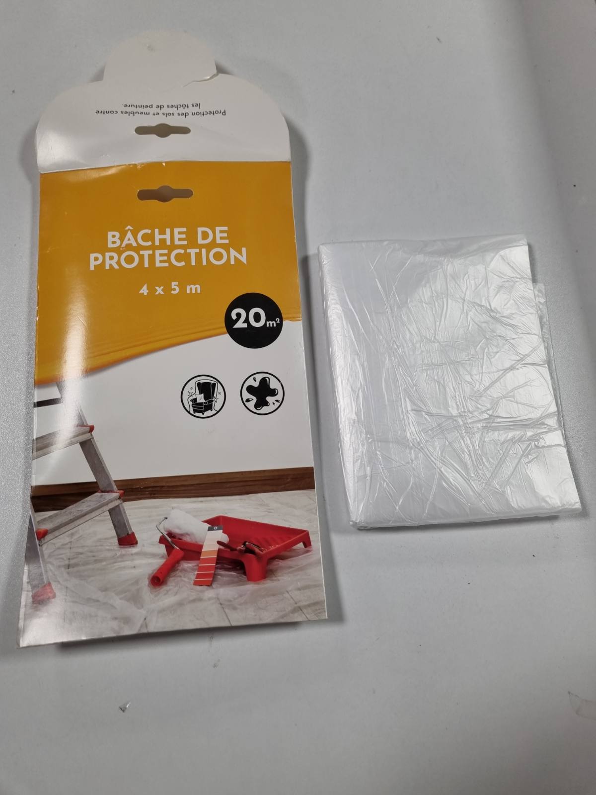 335713 - COGEX 647760 Tepsi Mbrojtëse nga Boja 4 x 5 m - 20 m² - Fletë Mbrojtëse për Dysheme dhe Mobilje
