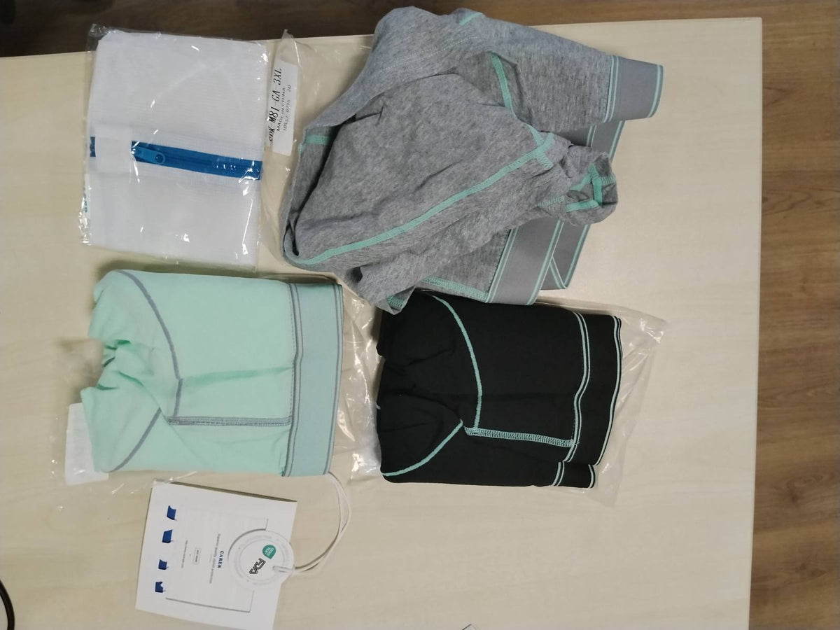 307358 - Carer Pako me 3 mbathje për inkontinencë, kapacitet thithës 100 ml, pambuk, të lehta, të lahet dhe të ripërdorshme, madhësia 3XL