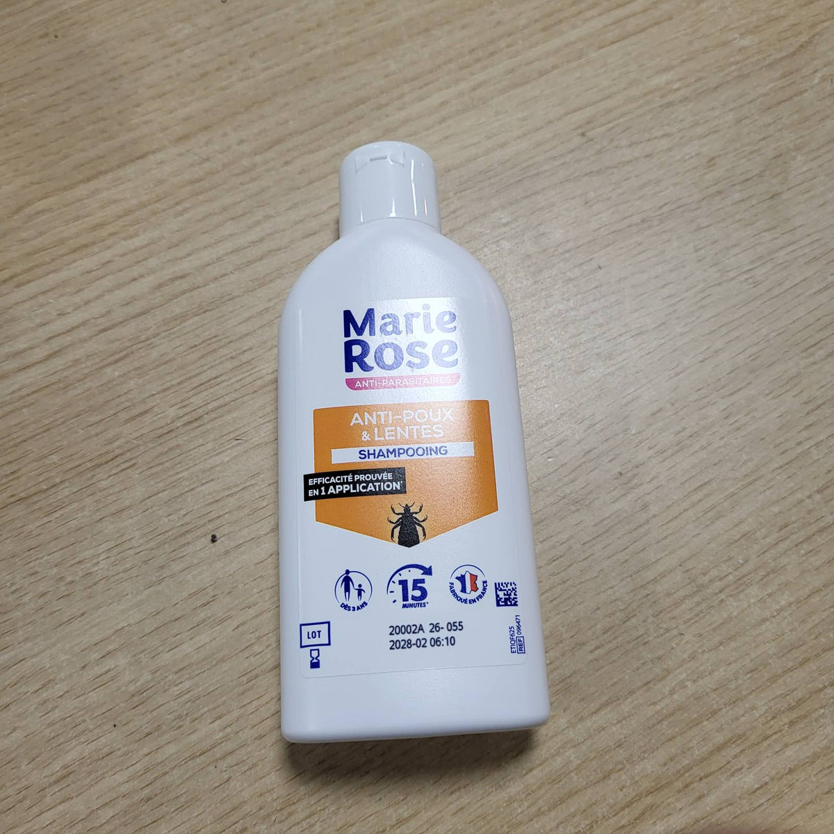 308284 - MARIE ROSE Shampo kundër morrave dhe thërrijave, efektive me 1 aplikim, 125 ml