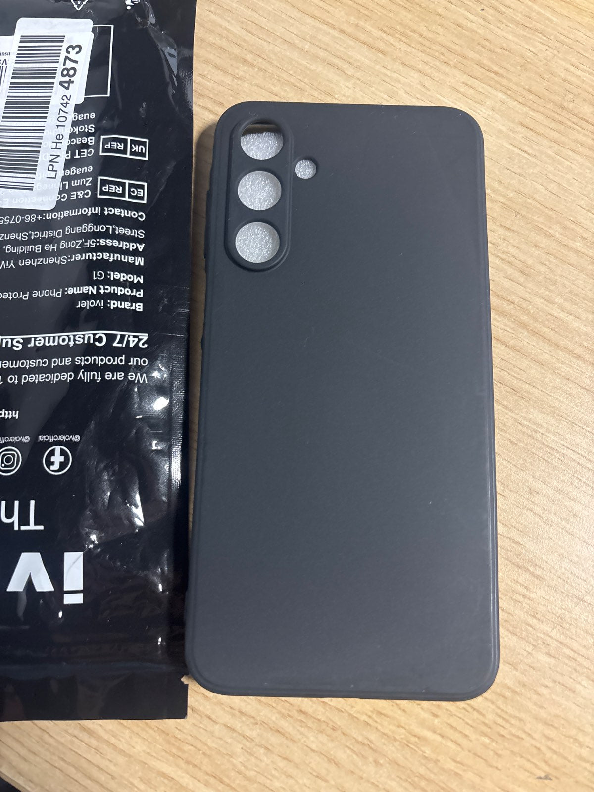 309390 - ivoler - Mbrojtëse silikoni për Samsung Galaxy A16 4G / A16 5G, mbulesë mbrojtëse ultra e hollë, e butë, rezistente ndaj goditjeve, TPU të zezë mat