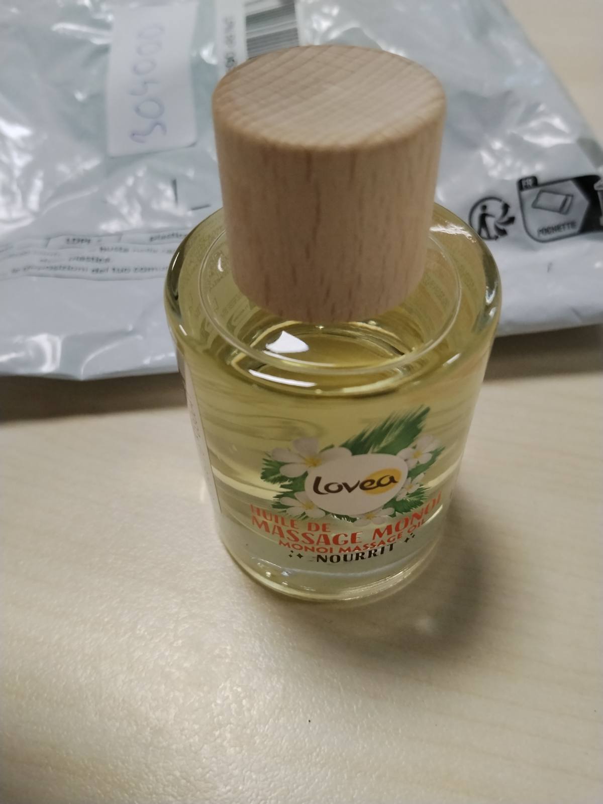 304000 - LOVEA Vaj Masazhi Shumëfunksional për Trupin - 50 ml - Monoi - Ushqen - Të gjitha llojet e lëkurës - 97% Origjina Natyrale - Pa ngjyrues - Vegan - Prodhuar në Francë