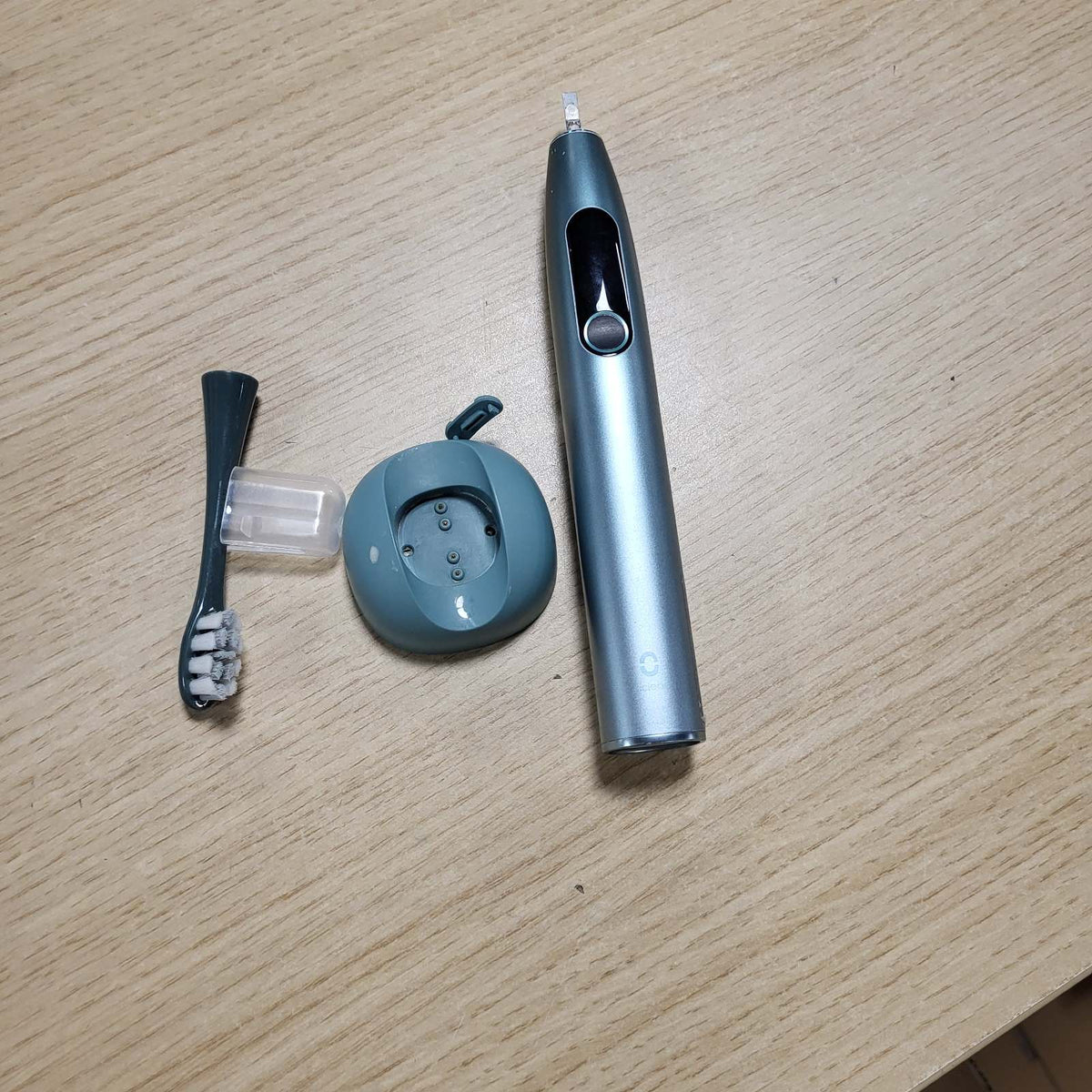 296606 - OCLEAN Furçë dhëmbësh elektrike X Pro, Ekran inteligjent me prekje, 3 mënyra zbardhuese, Sensor presioni, Jetëgjatësi baterie 30-ditore, Karikim i shpejtë, Dizajn anti-myk, Kohëmatës, IPX7, E gjelbër