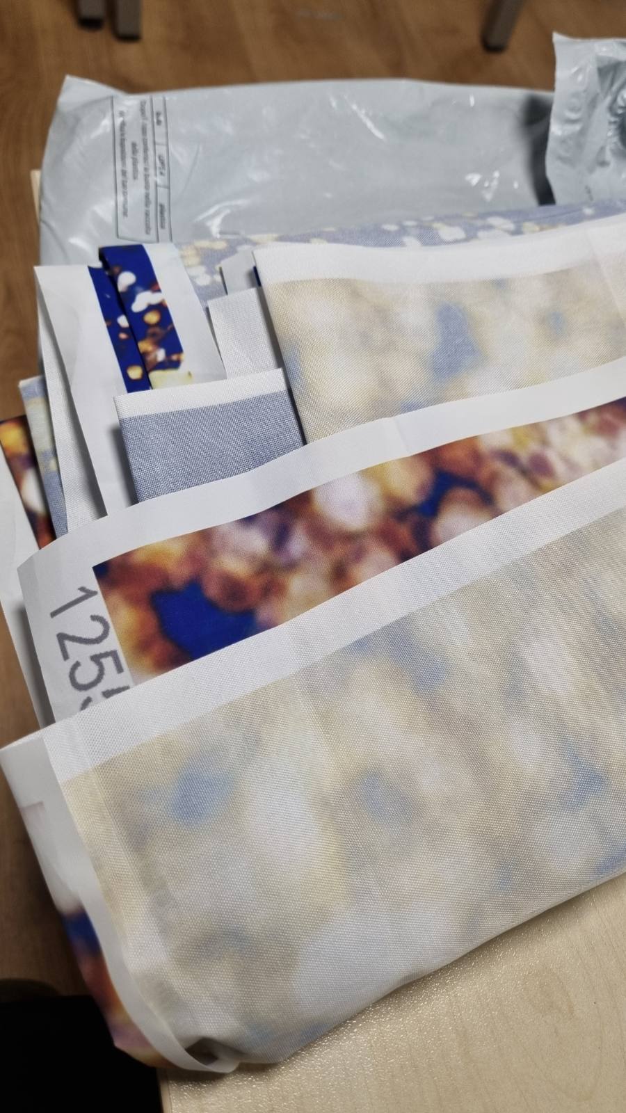 296293 - AIIKES Sfond 7x5FT me shkëlqim blu dhe të artë - Vinil, Sfond Fotografik Bokeh - Aksesorë Studioje 12-558