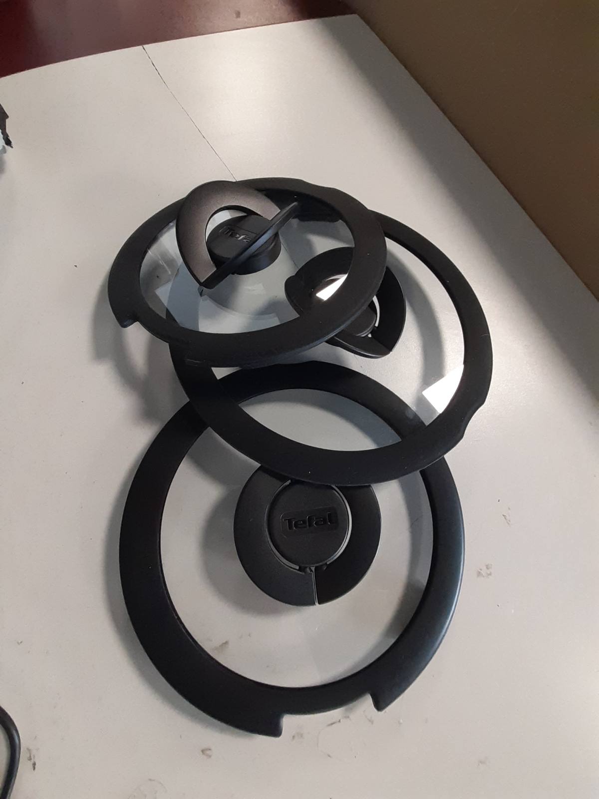 183805 - TEFAL - Set 3 Kapakë Qelqi Ingenio 16/18/20 cm me Dorëza të Palosshme, Të Sigurt për Lavastovilje, L98491