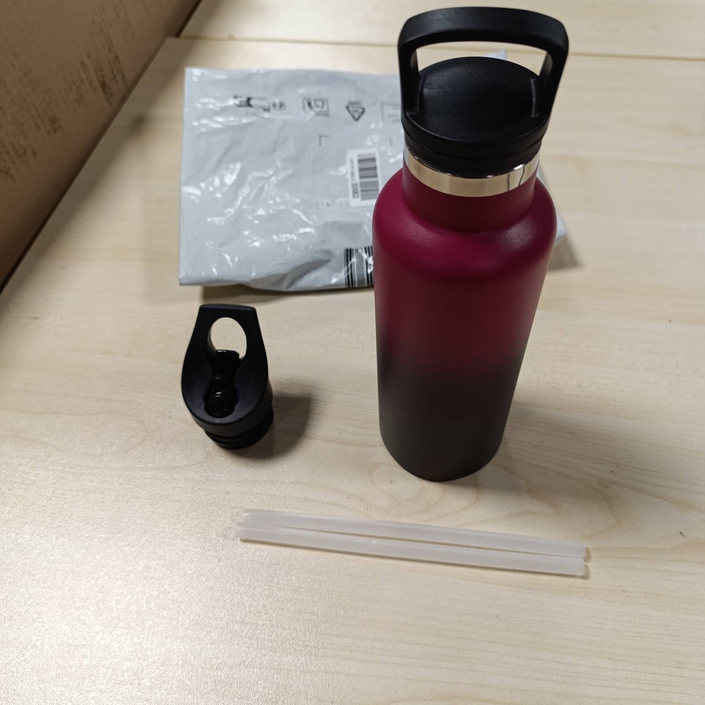 219510 - KOLLYKOLLA Shishe termos për fëmijë 500 ml, çelik inox, pa BPA, e papërshkueshme nga rrjedhjet, e izoluar për çiklizëm, kamping, shkollë