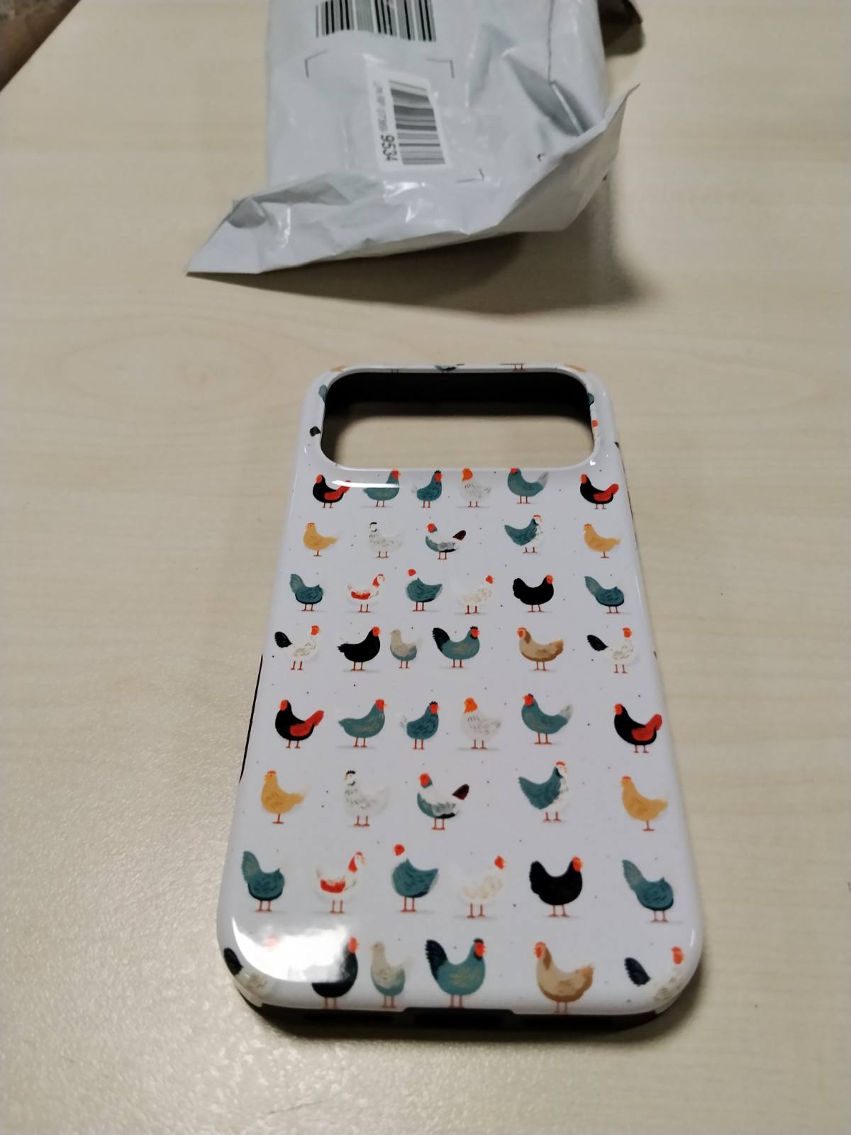 305475 - Mbështjellës për iPhone 17 Pro Max me model pule, zogj pule, kafshë ferme