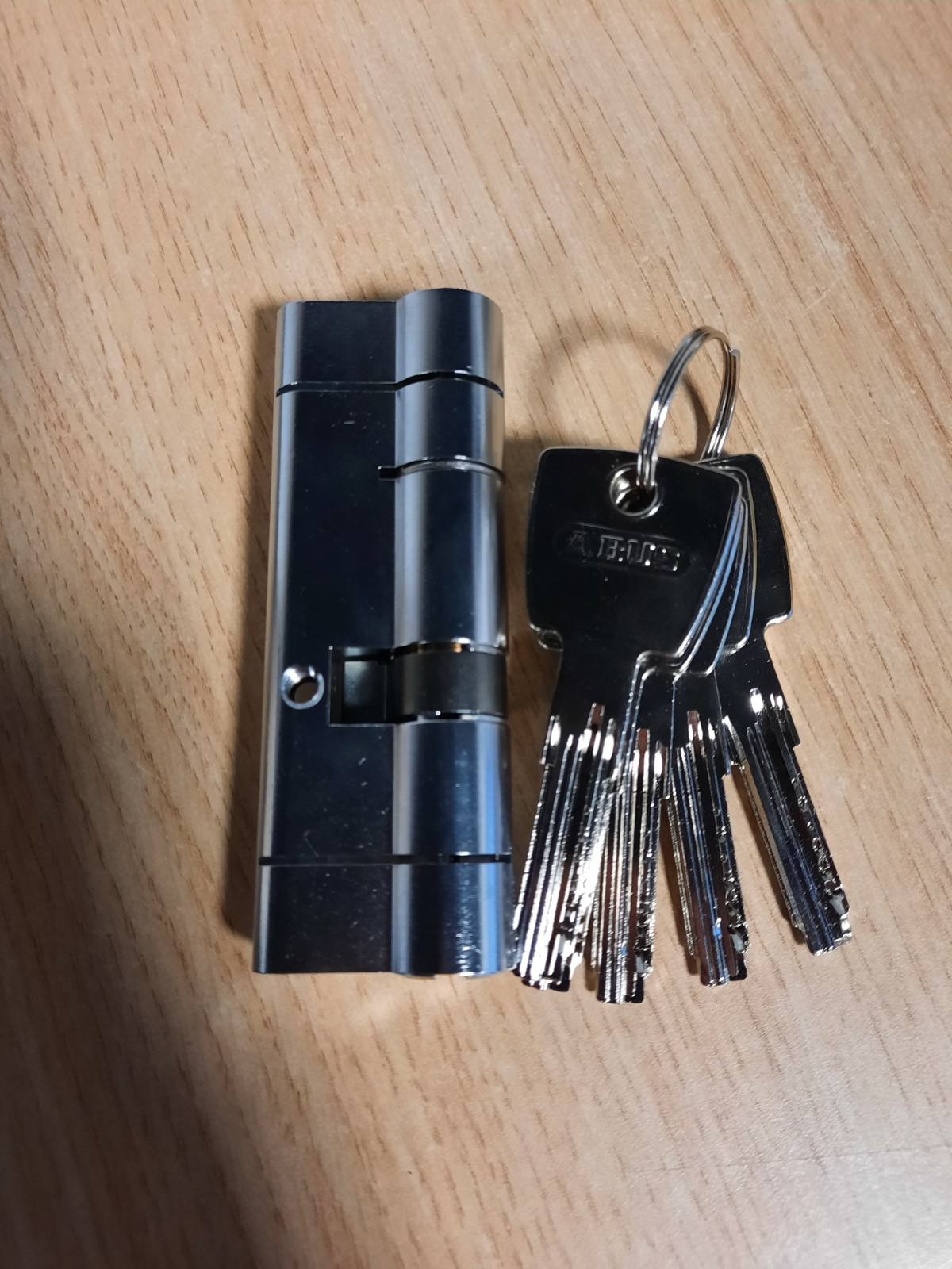 313213 - ABUS D6PSN | Cilindër me hyrje të dyfishtë, 35/55 mm, i zi, i veshur me nikel