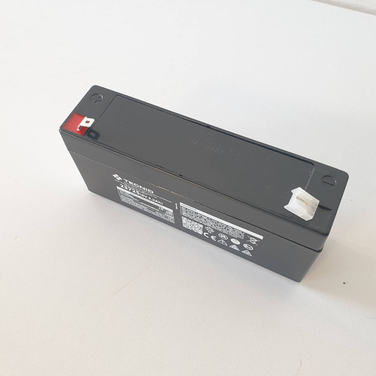314955 - VELAMP Bateri plumbi e rikarikueshme e mbyllur Tecnid 6V 3.2Ah, lidhje Faston F1, ideale për rezervë, alarm, mbikëqyrje video