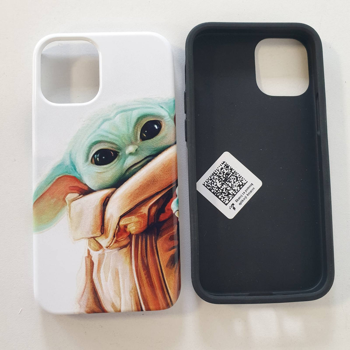 310187 - STAR WARS Mbështjellëse e bardhë The Mandalorian Grogu për iPhone 12 mini