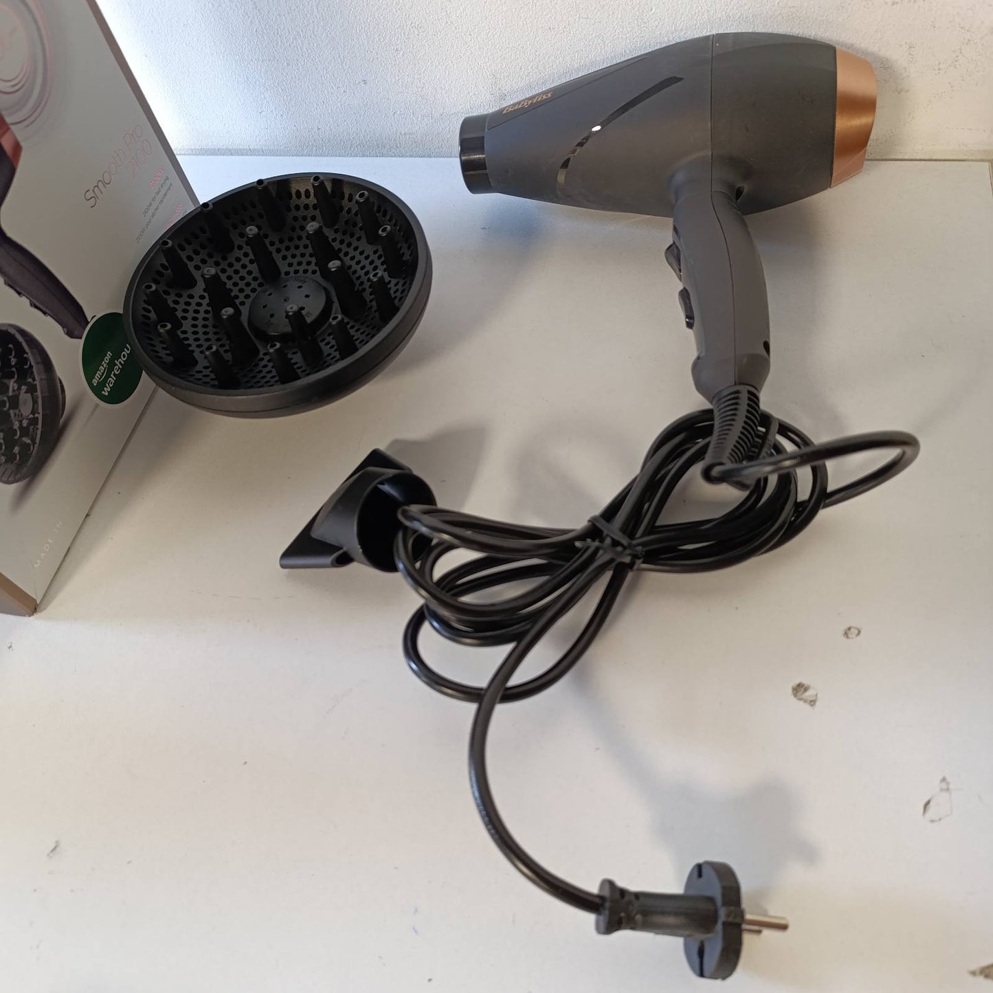 292626 - BABYLISS Tharëse flokësh Smooth Pro, 2100W, Teknologji Jonike Anti-Frizz, 3 Cilësime Temperature, 2 Cilësime Shpejtësie, e zezë, Model 6709DE