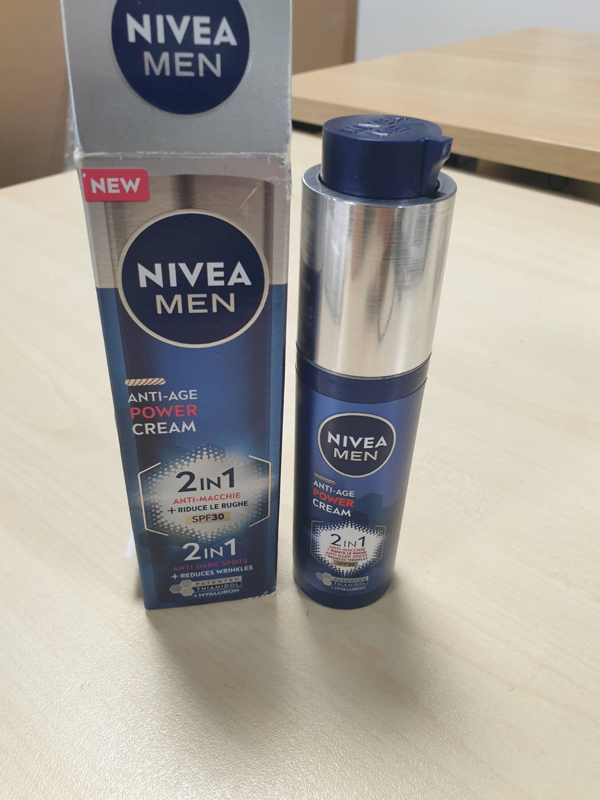 271822 - NIVEA MEN Luminous630 Krem 50ml - Kundër Rrudhave dhe Puçrave 2 në 1 SPF30, me acid hialuronik dhe tiamidol