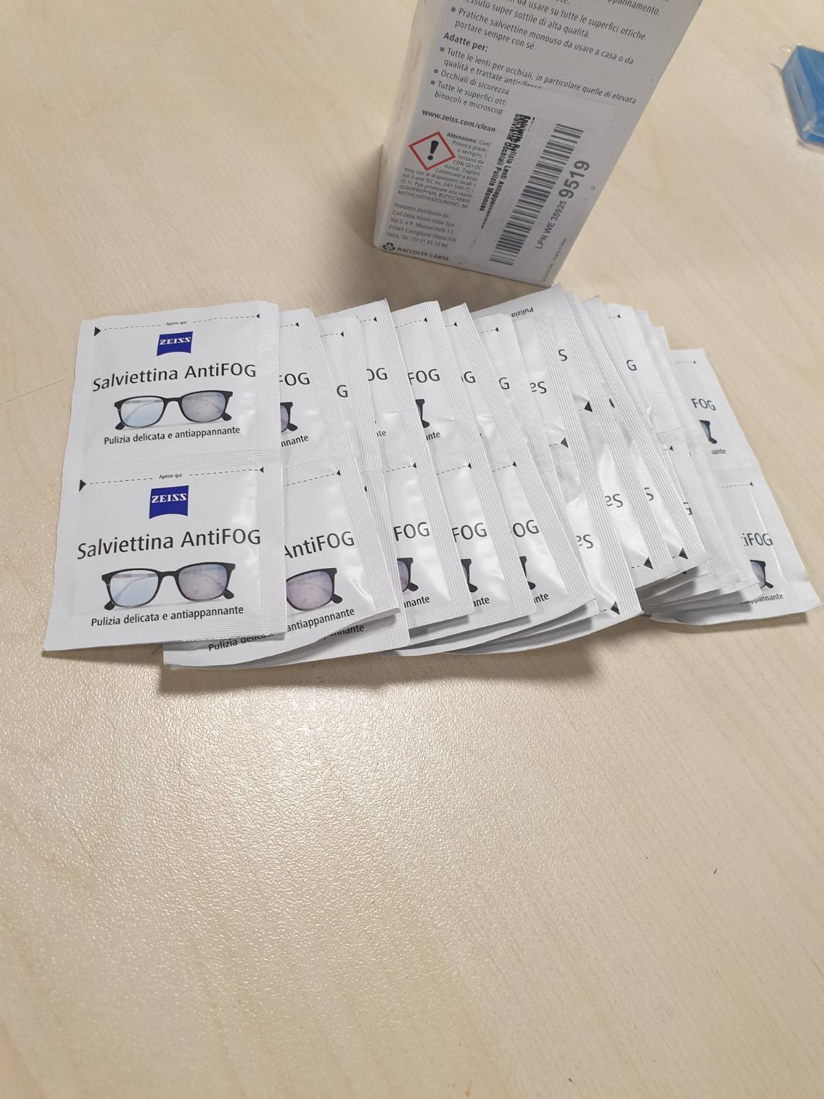 271675 - ZEISS 120 Peceta Pastruese Anti-Mjegull për Syze dhe Lente Optike