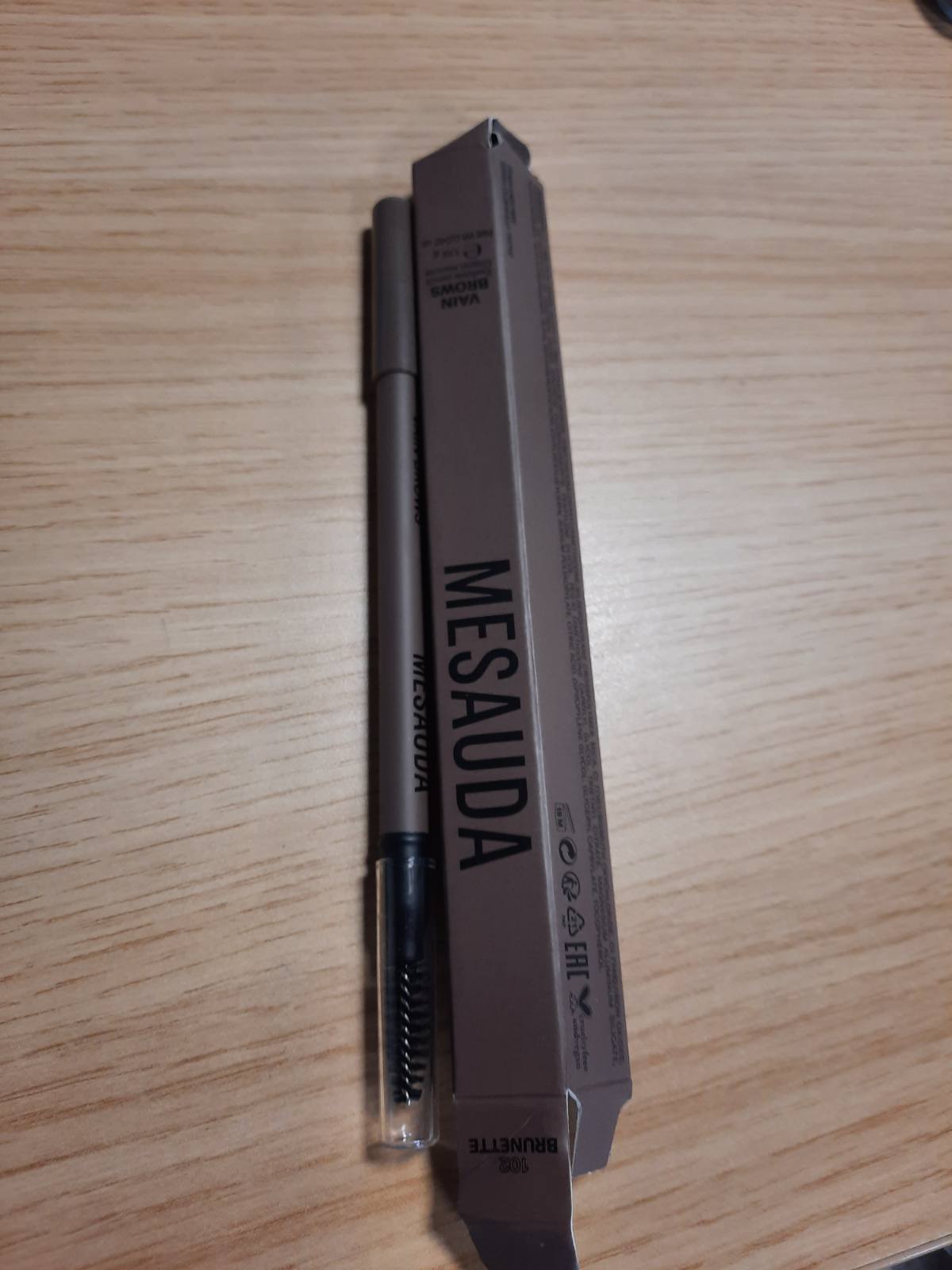272284 - Mesauda Vain Brows Brunette, laps për vetulla prej druri që mprehet