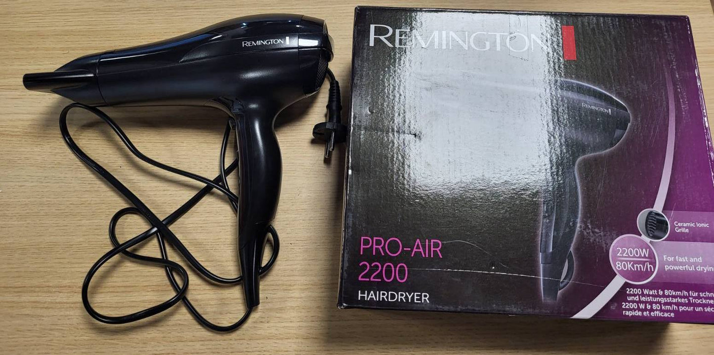 271790 - REMINGTON Tharëse flokësh Pro-Air 2200W, me jone, 3 cilësime nxehtësie, 2 cilësime ventilatori, e zezë, D5210