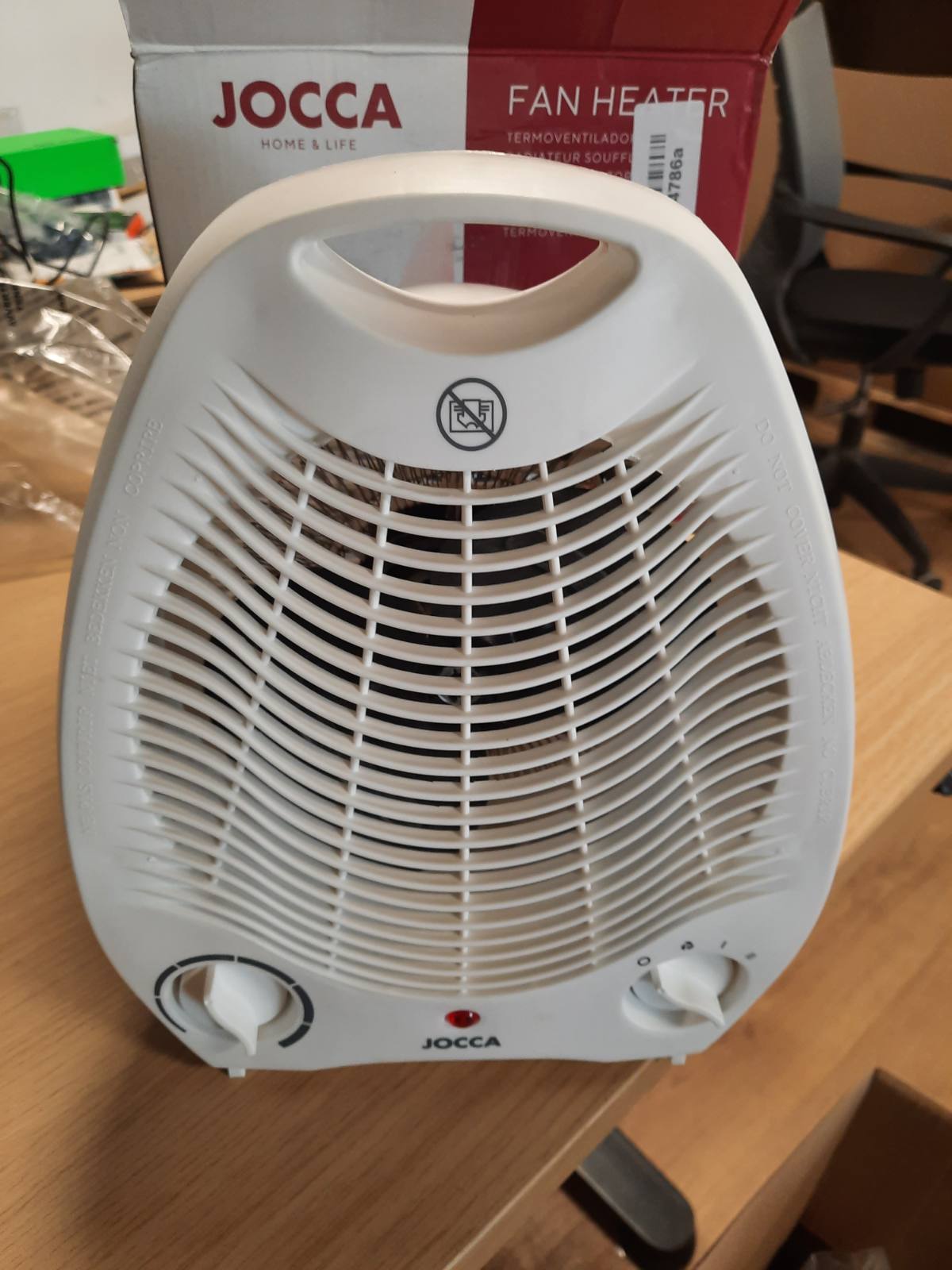 221300 - JOCCA - Ngrohës elektrik me ajër të nxehtë 2000W, Ngrohës banjoje, Funksion ngrohjeje dhe ventilatori, 2 shpejtësi, Dorezë mbajtëse