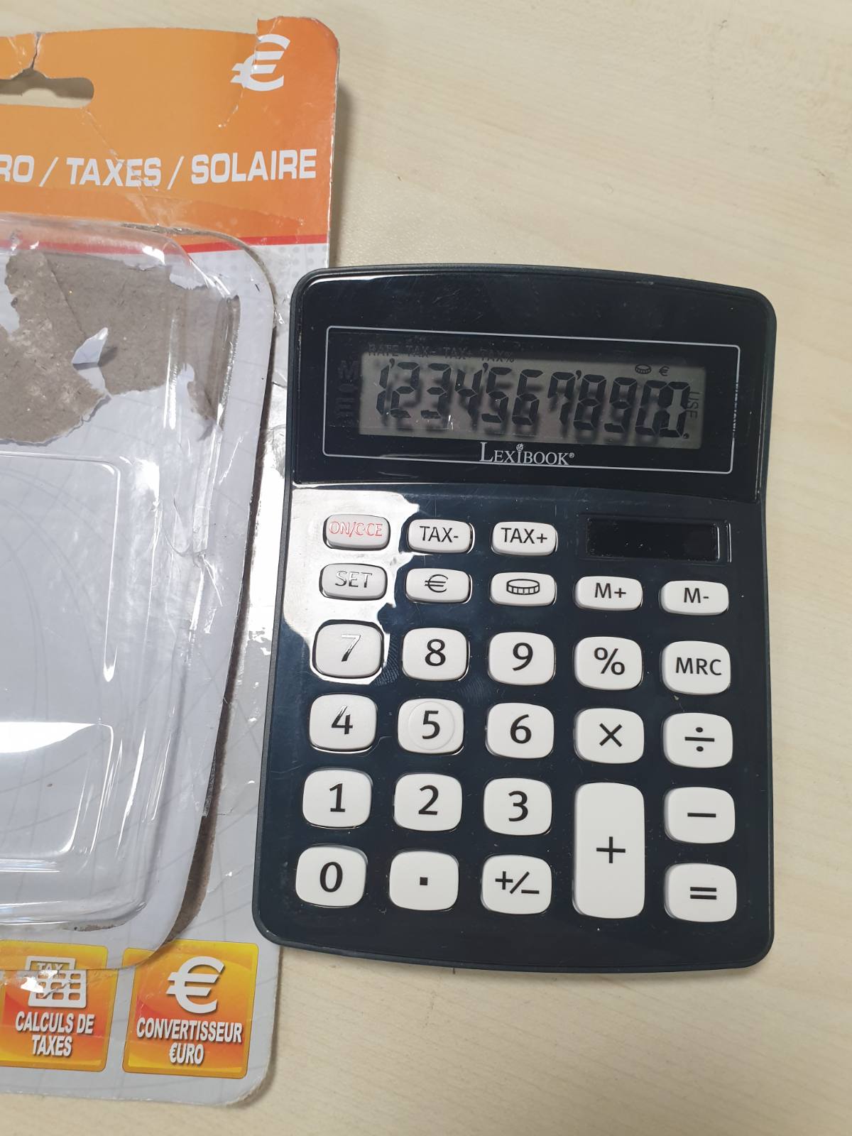 276982 - Lexibook Kalkulator Zyre me 10 Shifra dhe Konvertues Euro, i Zi, EL226