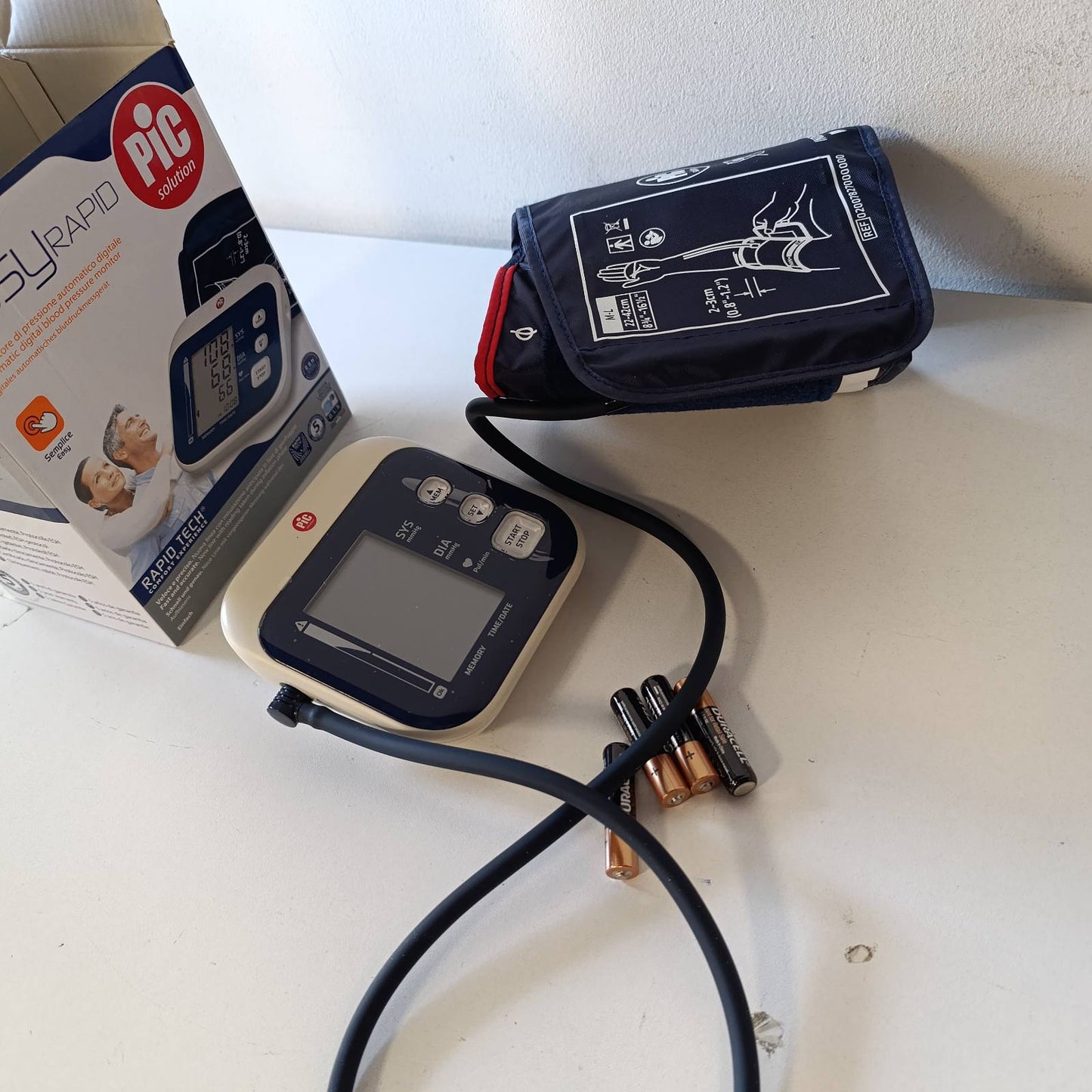 271290 - PIC SOLUTION Monitor i tensionit të gjakut Easyrapid, i bardhë dhe blu