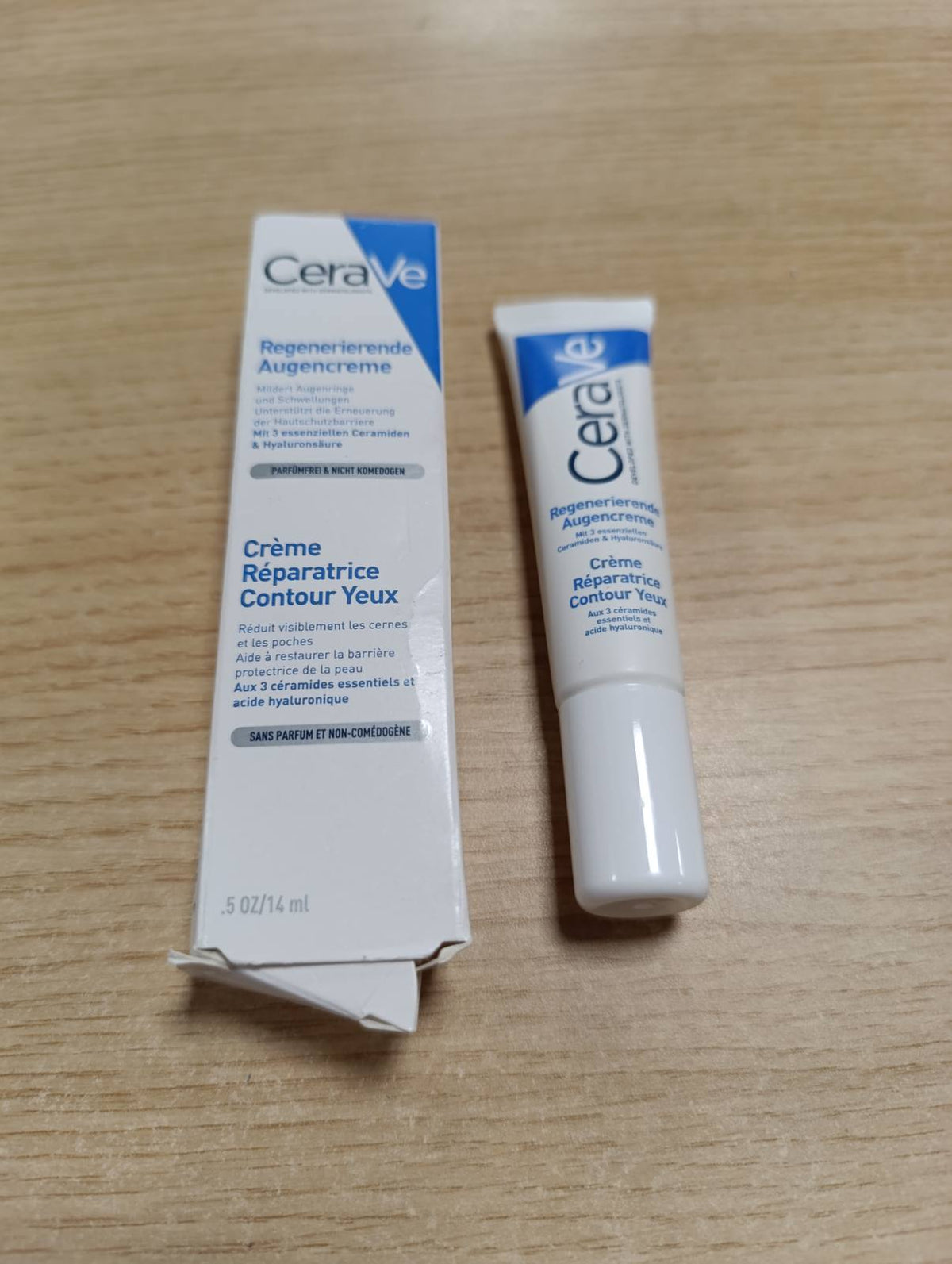 318418 - CERAVE Krem për sytë Riparues, 14 ml, për të gjitha llojet e lëkurës, zvogëlon qarqet e errëta dhe ënjtjen
