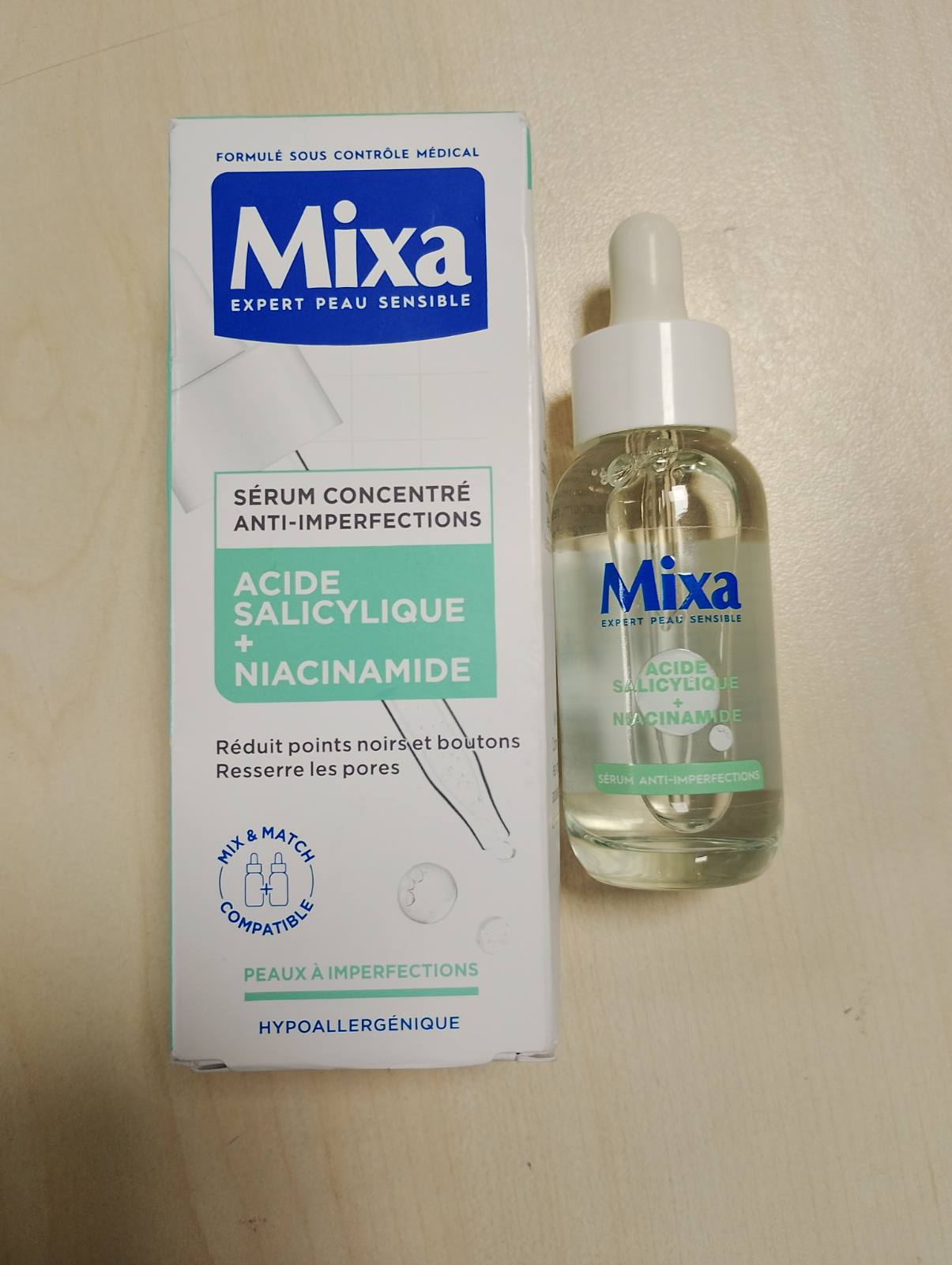 272076 - MIXA, Serum i Koncentruar Kundër Njollave, me Acid Salicilik dhe Niacinamidë, 30 ml