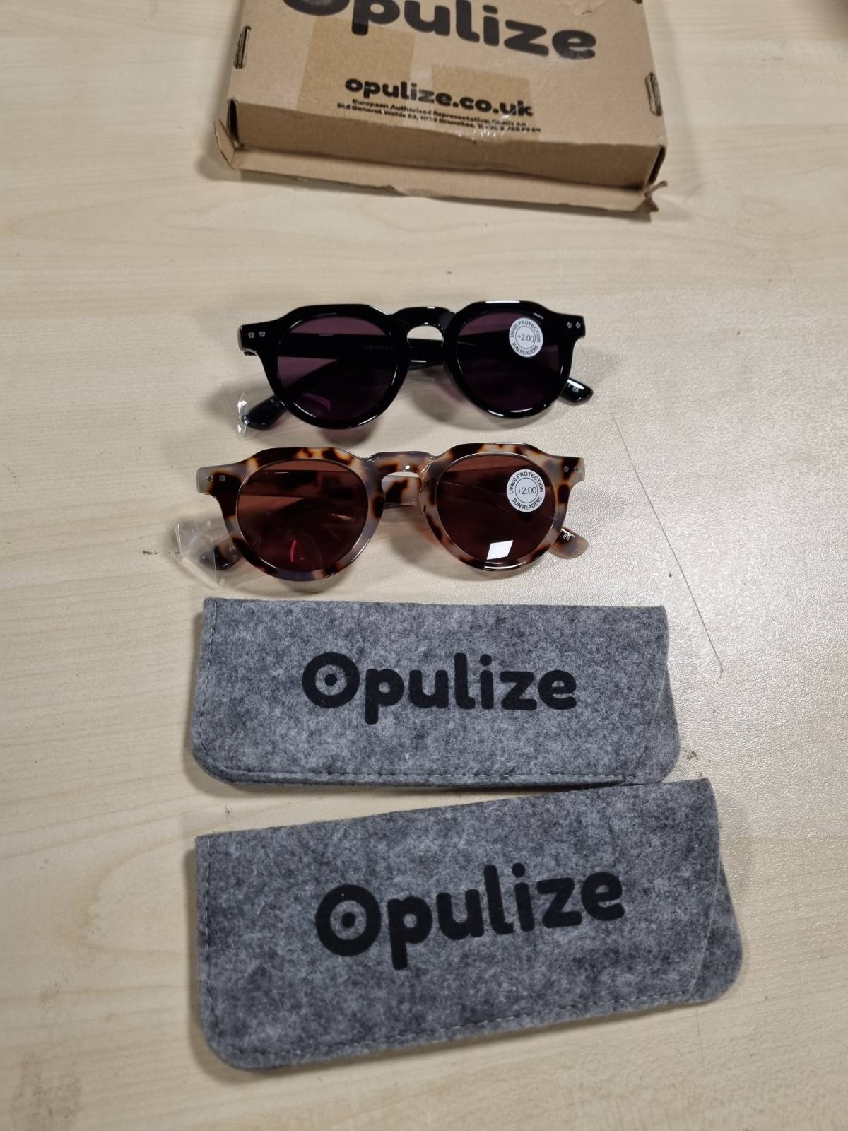 307810 - OPULIZE RIO Syze Dielli për Lexim - Pako me 3 - Kornizë e Sheshtë - Mbrojtje UV400 - E Zezë, Kafe, Guaskë Breshke, Gri - Burra dhe Gra - SSS53-127- +2.00