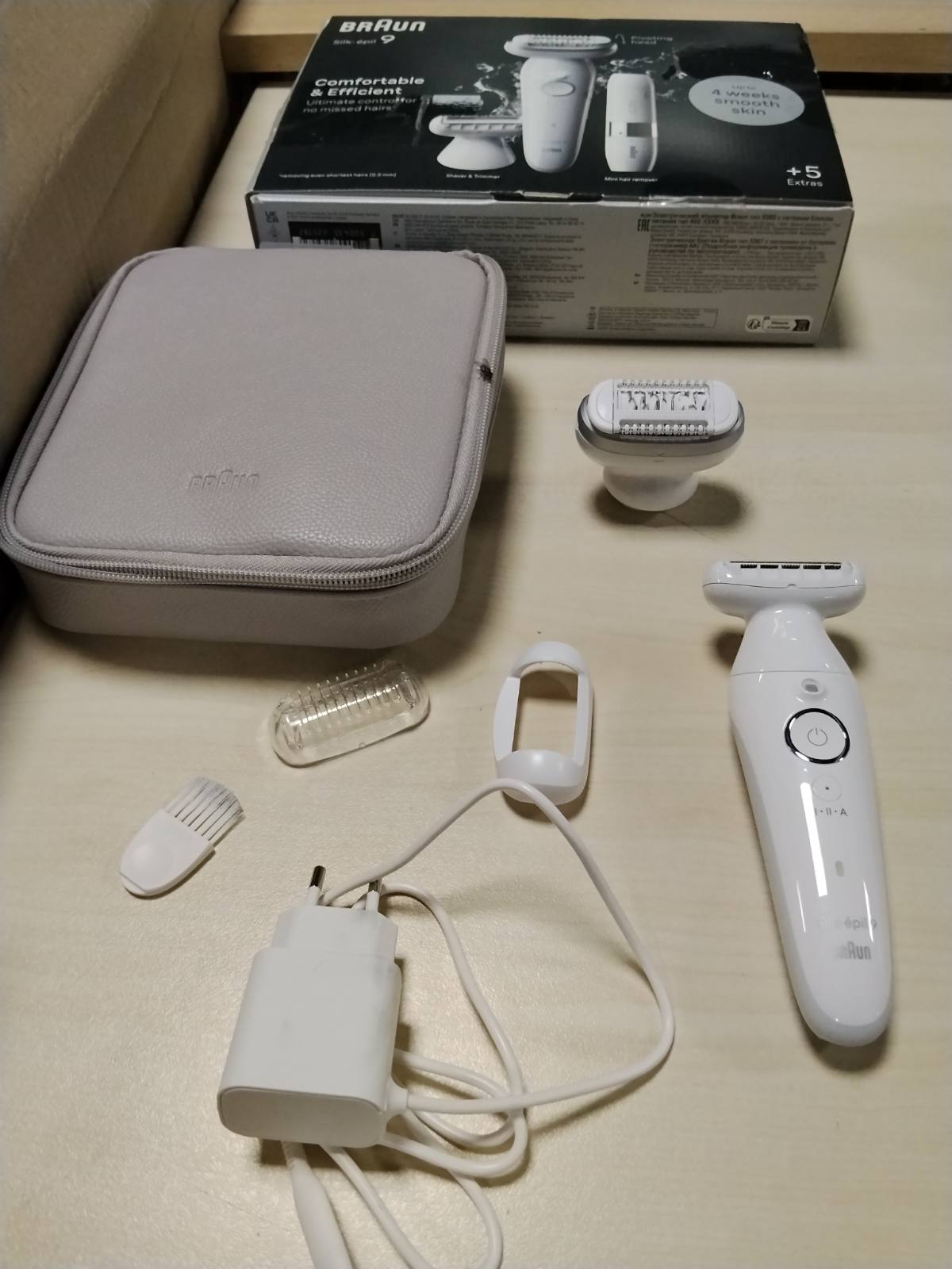 301576 - BRAUN Epilator elektrik Silk-épil 9, me kokë fleksibile për depilim të lehtë, lëkurë të lagësht dhe të thatë