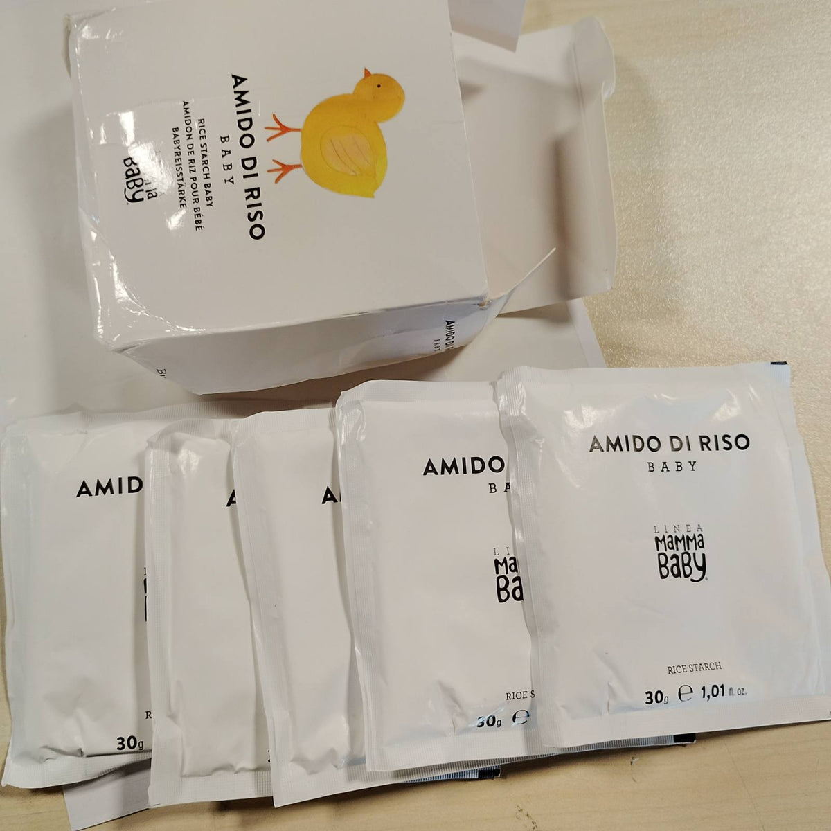 304004 - MAMMABABY Linja e niseshtesë së orizit - 1 pako me 5 bustina për një përdorim nga 30g - Gjithsej 150g