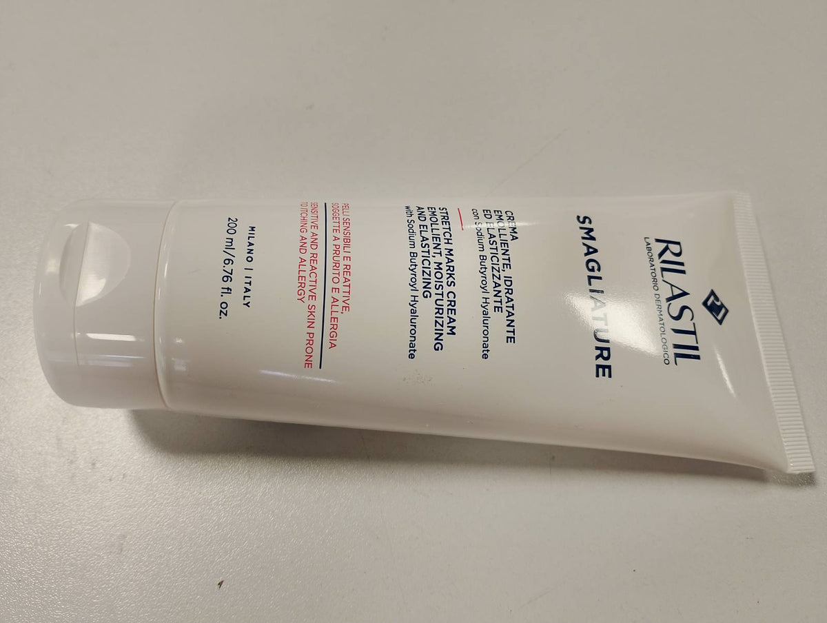 336145 - RILASTIL Krem për Shenjat e Strijeve, Trajtim Kundër Shenjave të Strijeve, Zbutës, Hidratues dhe Elastikues për Lëkurë të Ndjeshme, Pako 200 ml