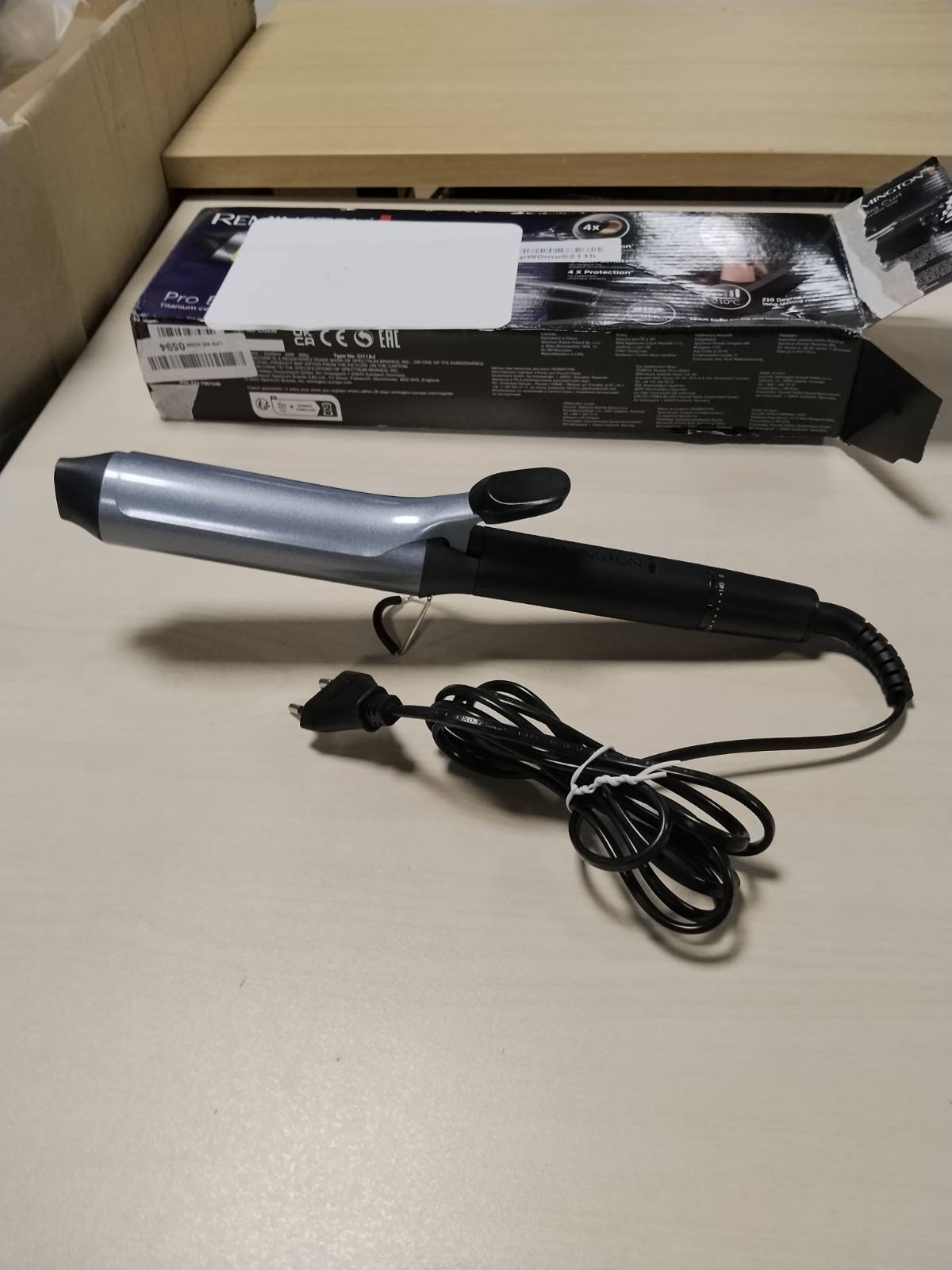 336242 - REMINGTON, Hekur kaçurrela Pro Big Curl CI5538, 38 mm, Mbrojtje 4-kahëshe, Veshje turmaline dhe qeramike, Ekran dixhital deri në 210°C