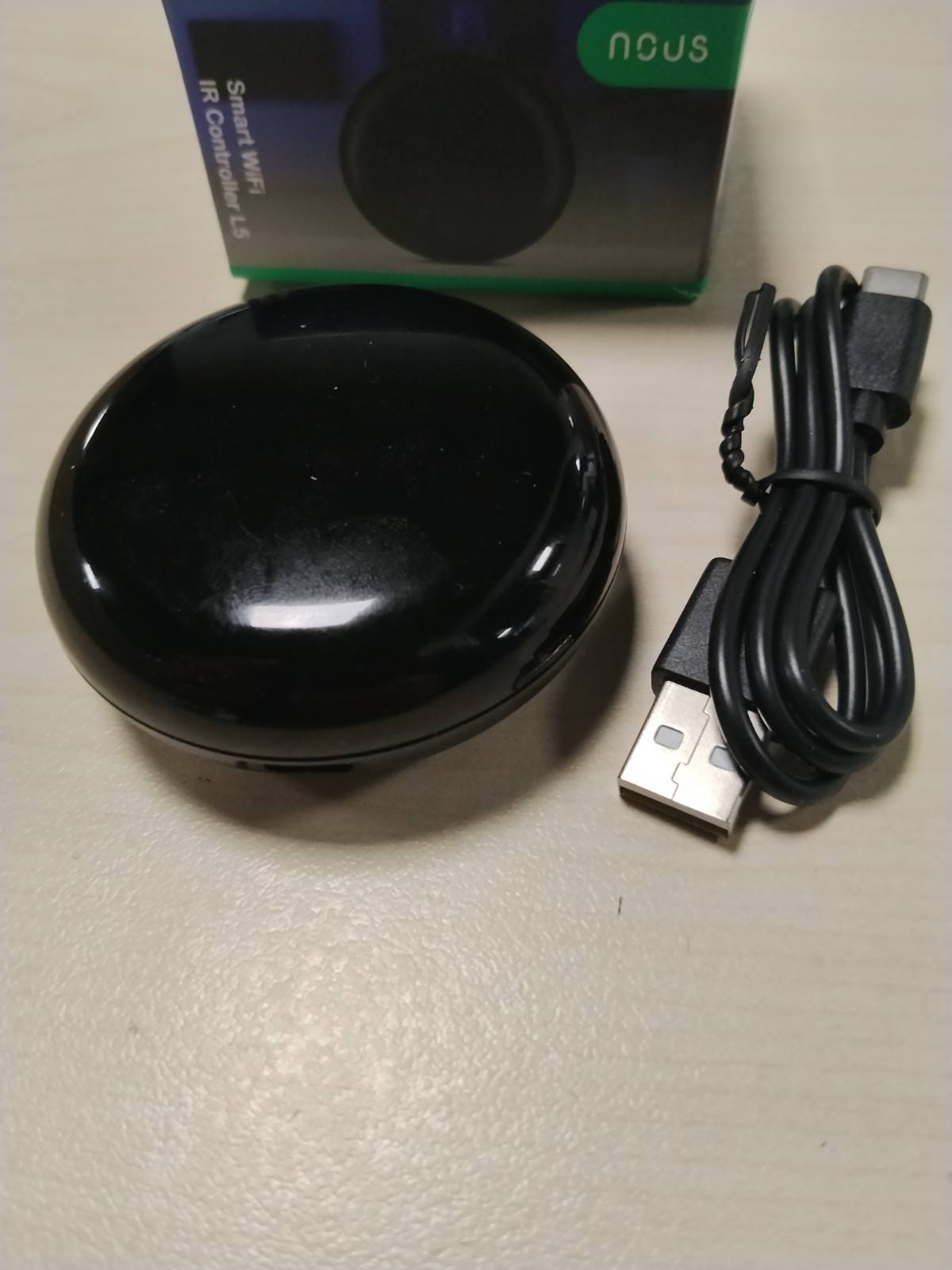 309149 - NOUS L5 Tuya Smart Hub IR, Pajisje të pajtueshme me Google Home Alexa, Telekomandë Wi-Fi, WiFi 2.4GHz, Dimensoni 10 x 10 x 3 cm