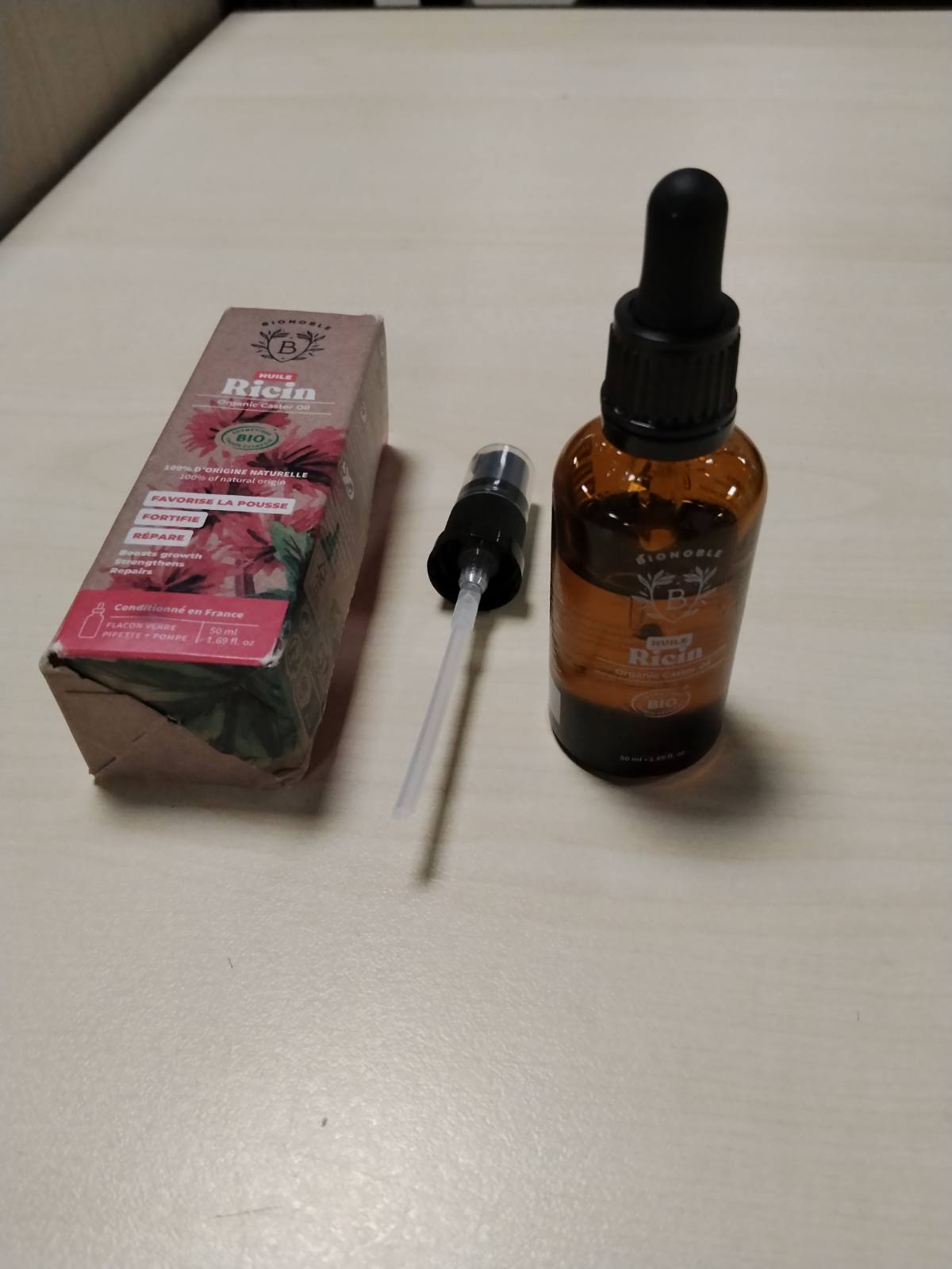 312352 - BIONOBLE Vaj ricini 100% i pastër dhe natyral, organik, i Shtypur në të ftohtë, 50 ml